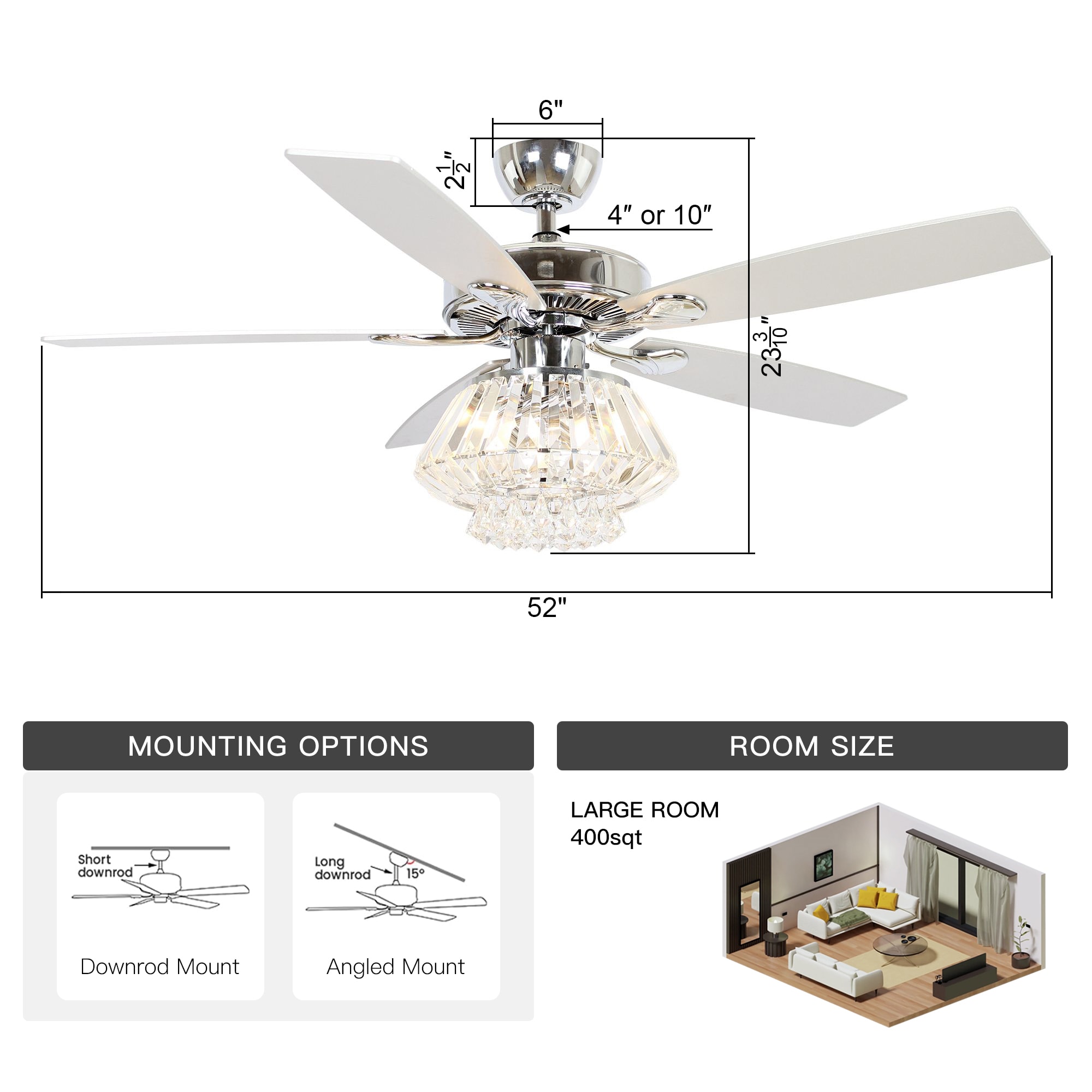 Matrix Decor MDF6222A110V Ceiling-Fans - View #8