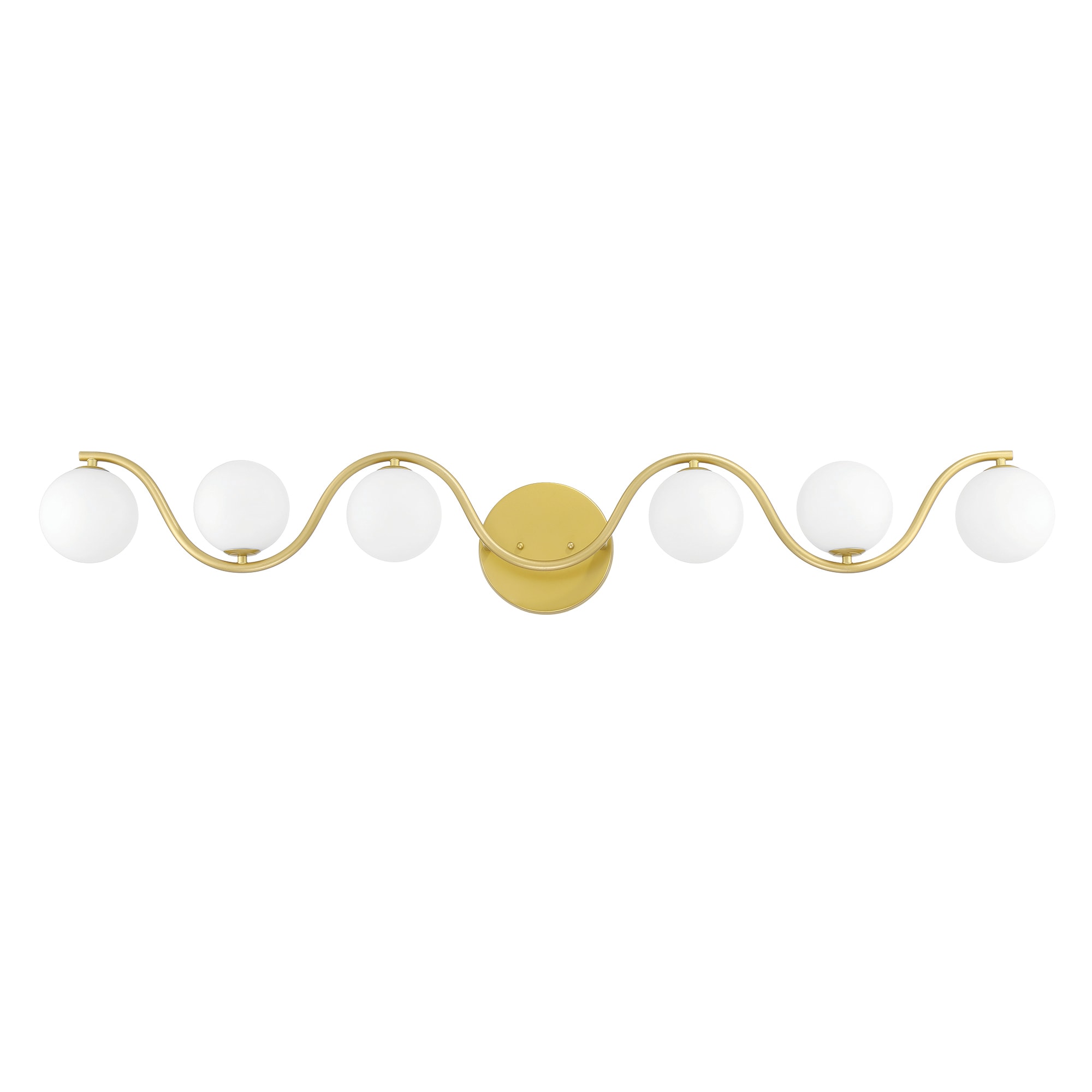 ACROMA 36306BGOP Amana 52.5-in 6 -Light Satin Gold Modern/contemporary Vanity light