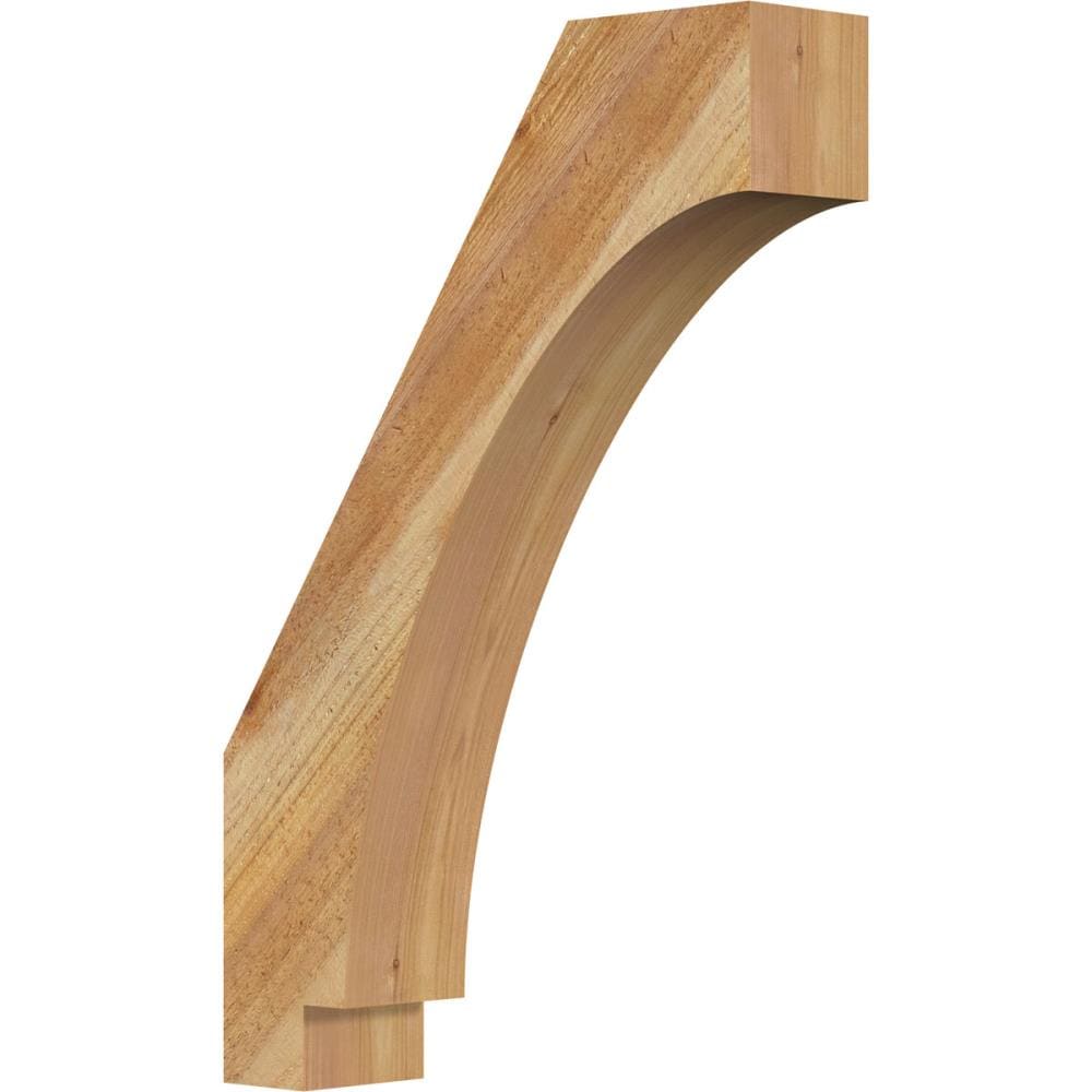Ekena Millwork BRC04X16X24IMP00RWR 4-in x 16-in x 24-in Western Red Cedar Unfinished Wood Imperial Rough Sawn Knee Brace