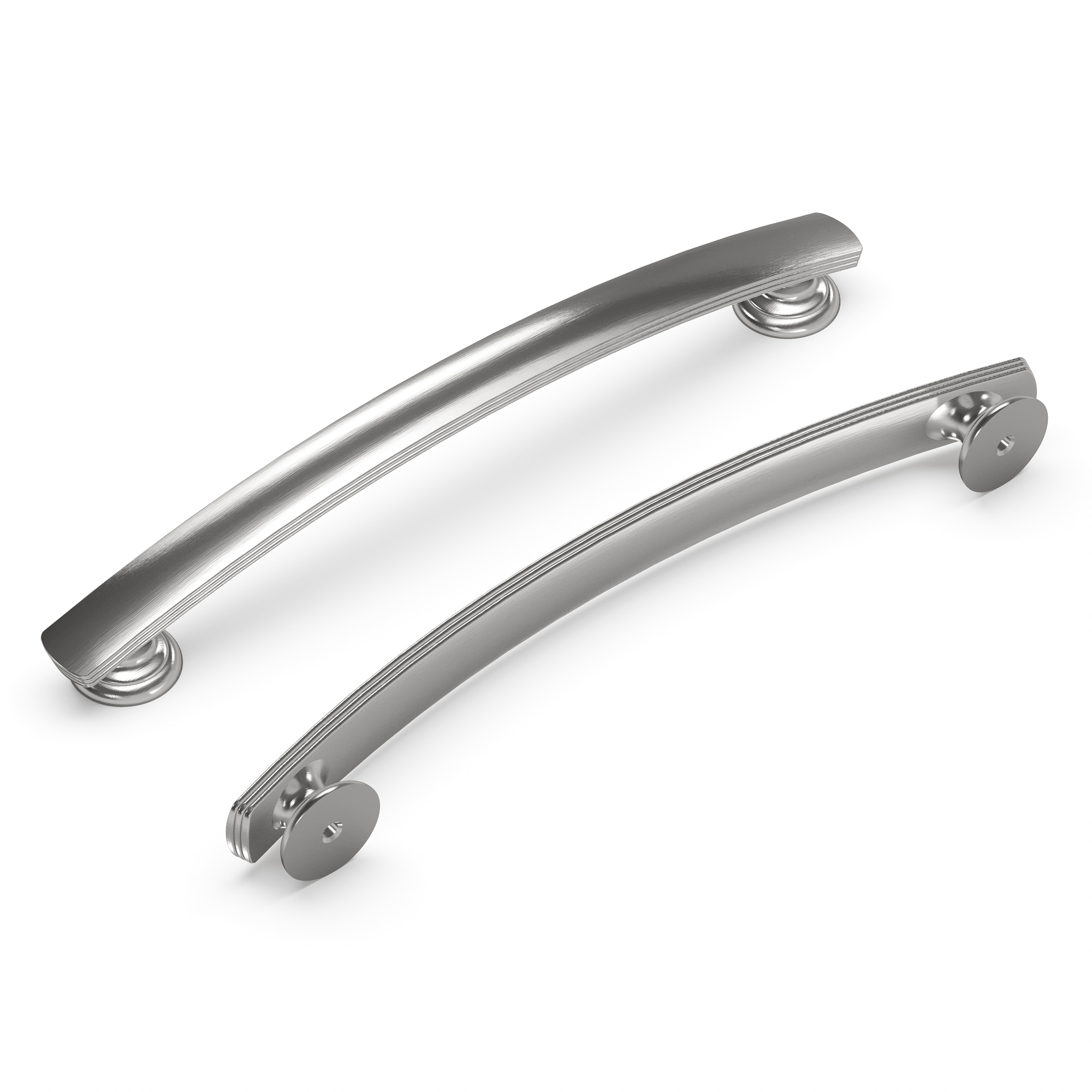 Hickory Hardware P2156-SN-10B American Diner 6-5/16-in , 160mm Center to Center Satin Nickel Arch Handle 10 -Pack