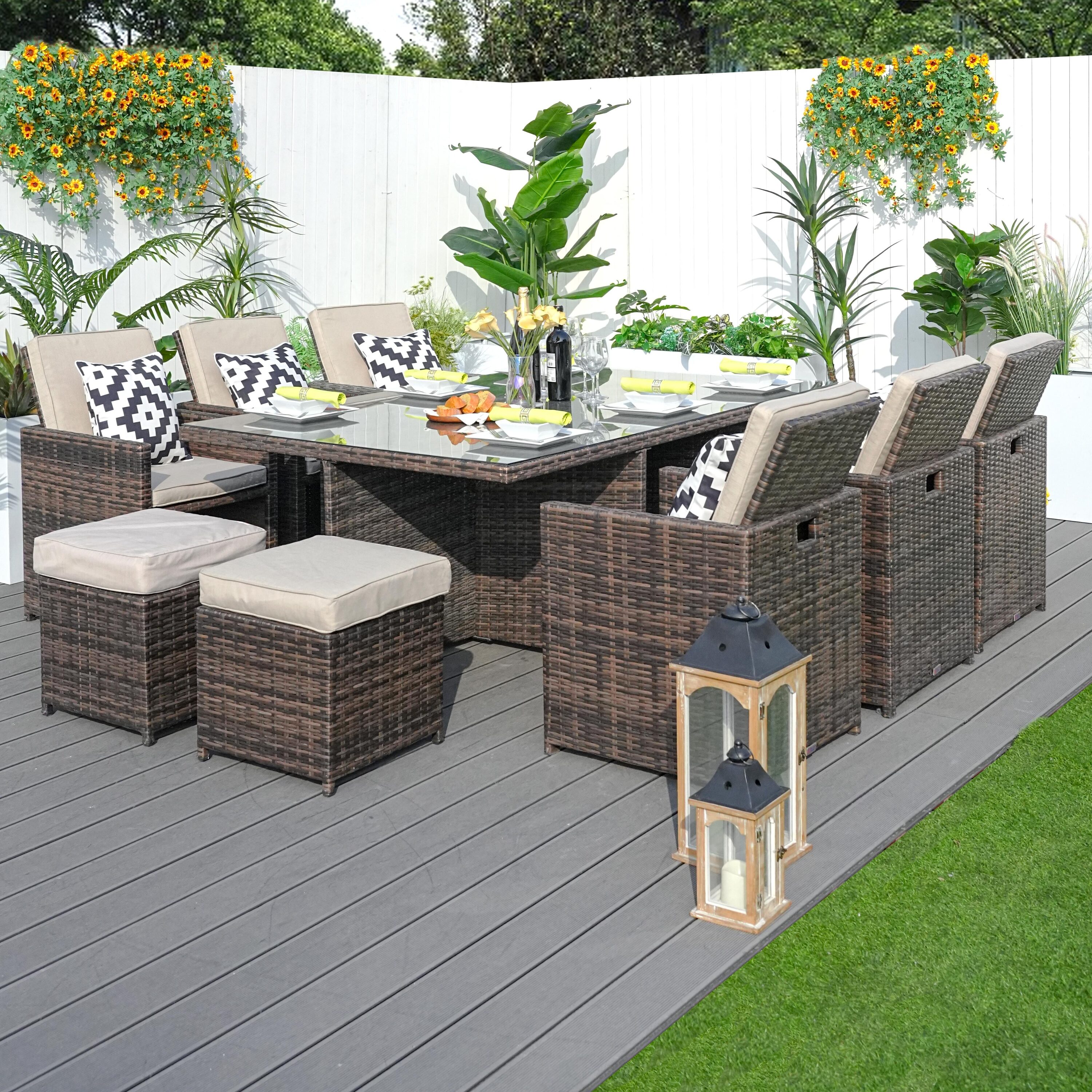 Direct Wicker PAD-3234-BROWN Patio-Dining-Sets - View #3