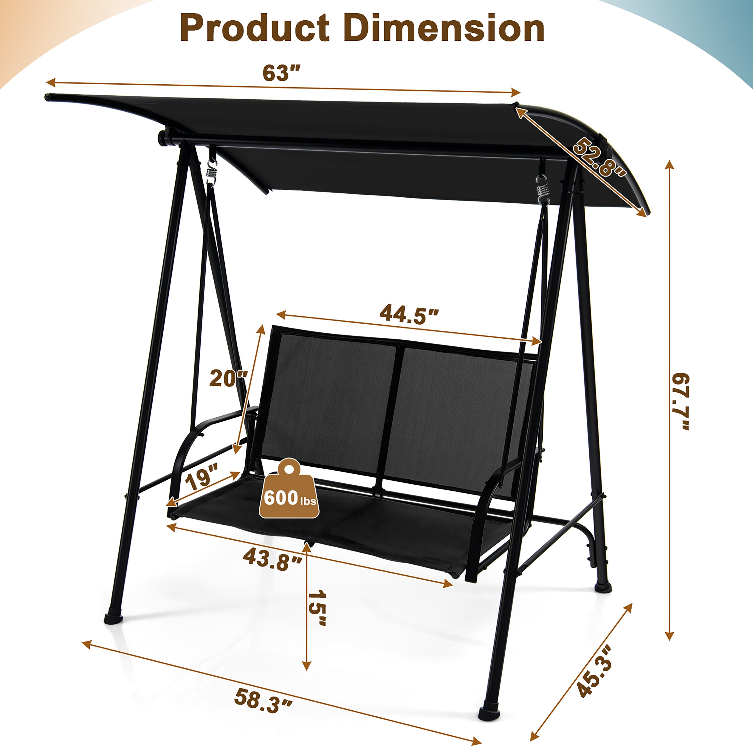 Costway NP10403DK Swing-Gliders - View #8