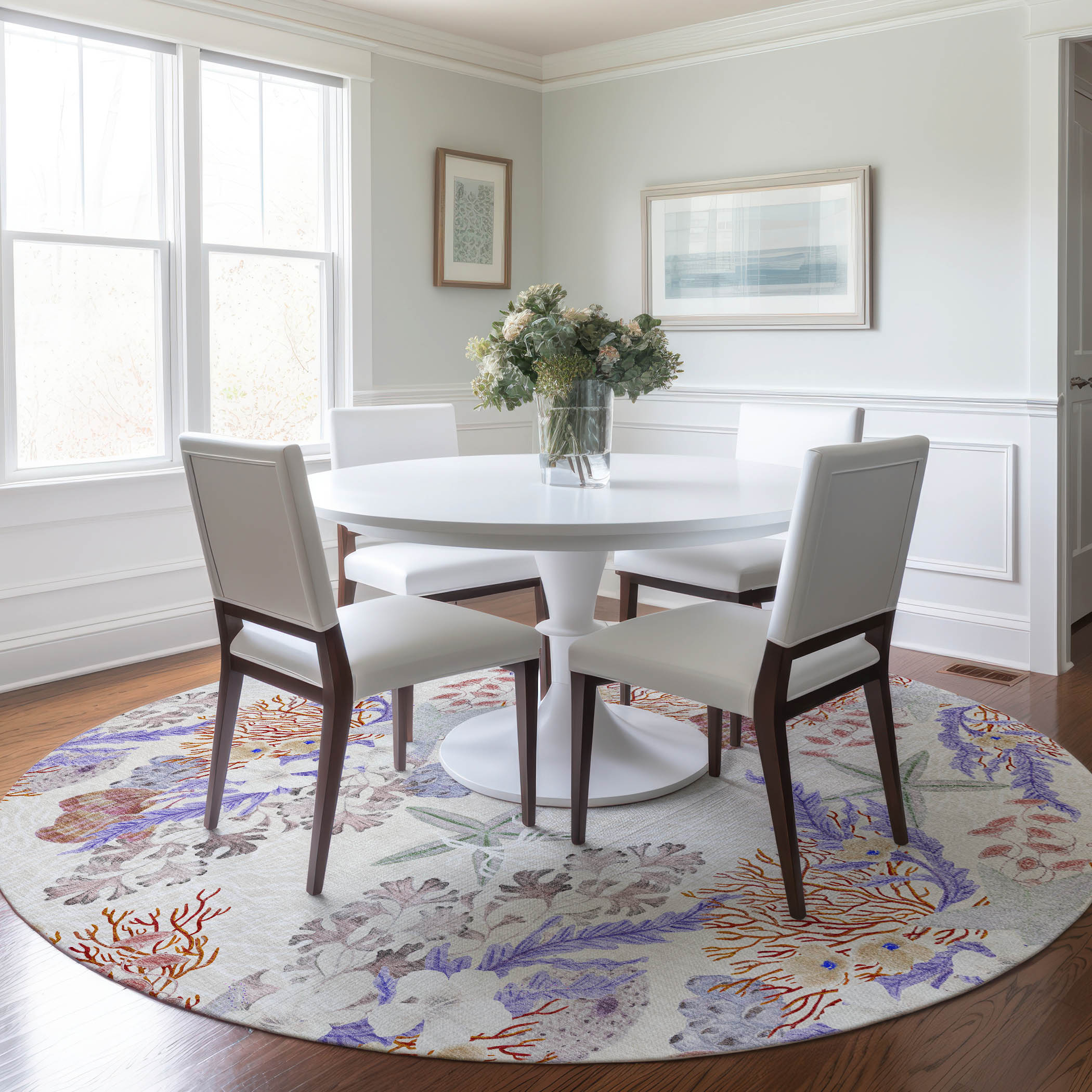 Addison Rugs AMF180SP8RO Mayfield AMF180SP 8 x 8 (ft) Loomed Polyester Spice Round Indoor Geometric Machine washable Area rug