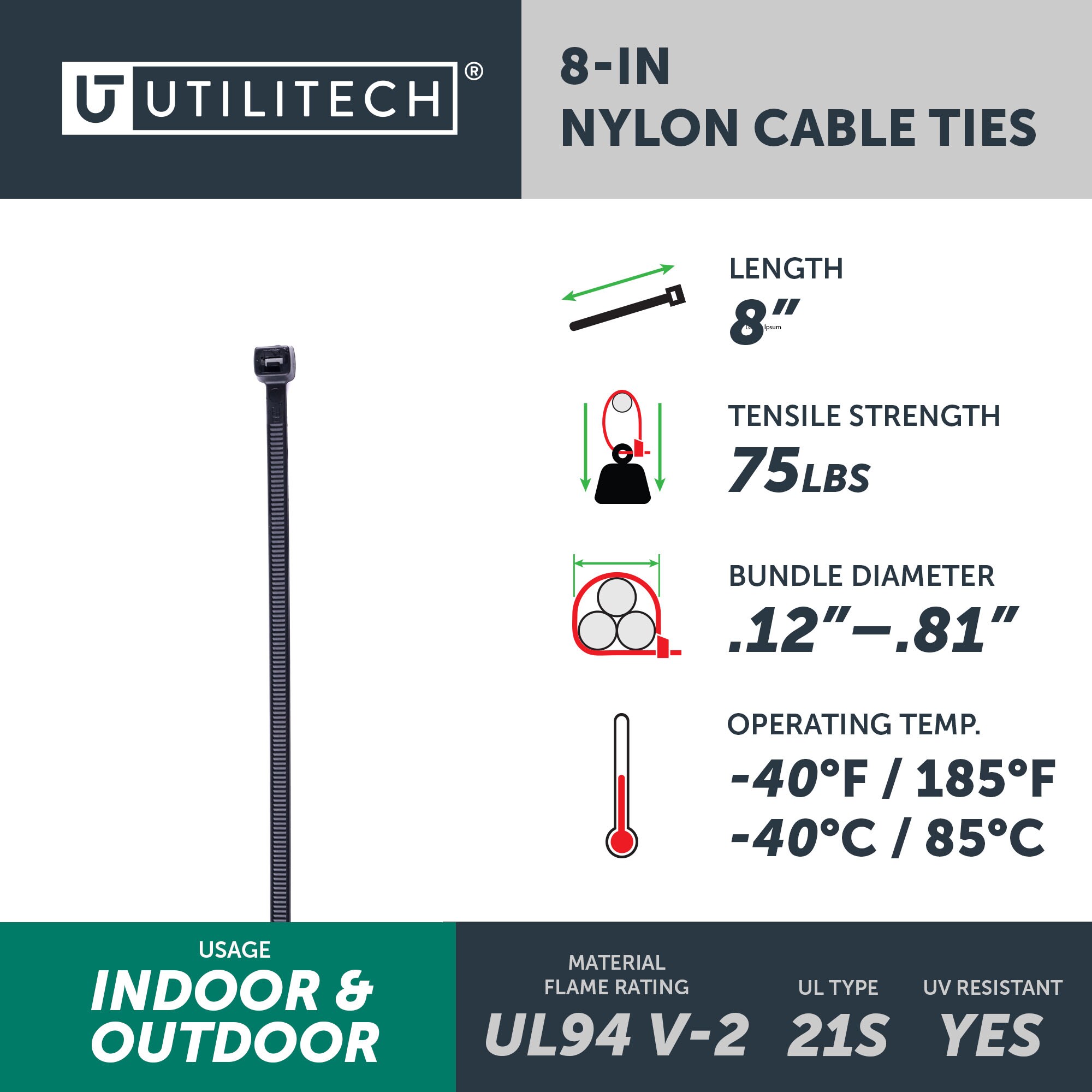 Utilitech SGY-CT23 Cable-Ties - View #3