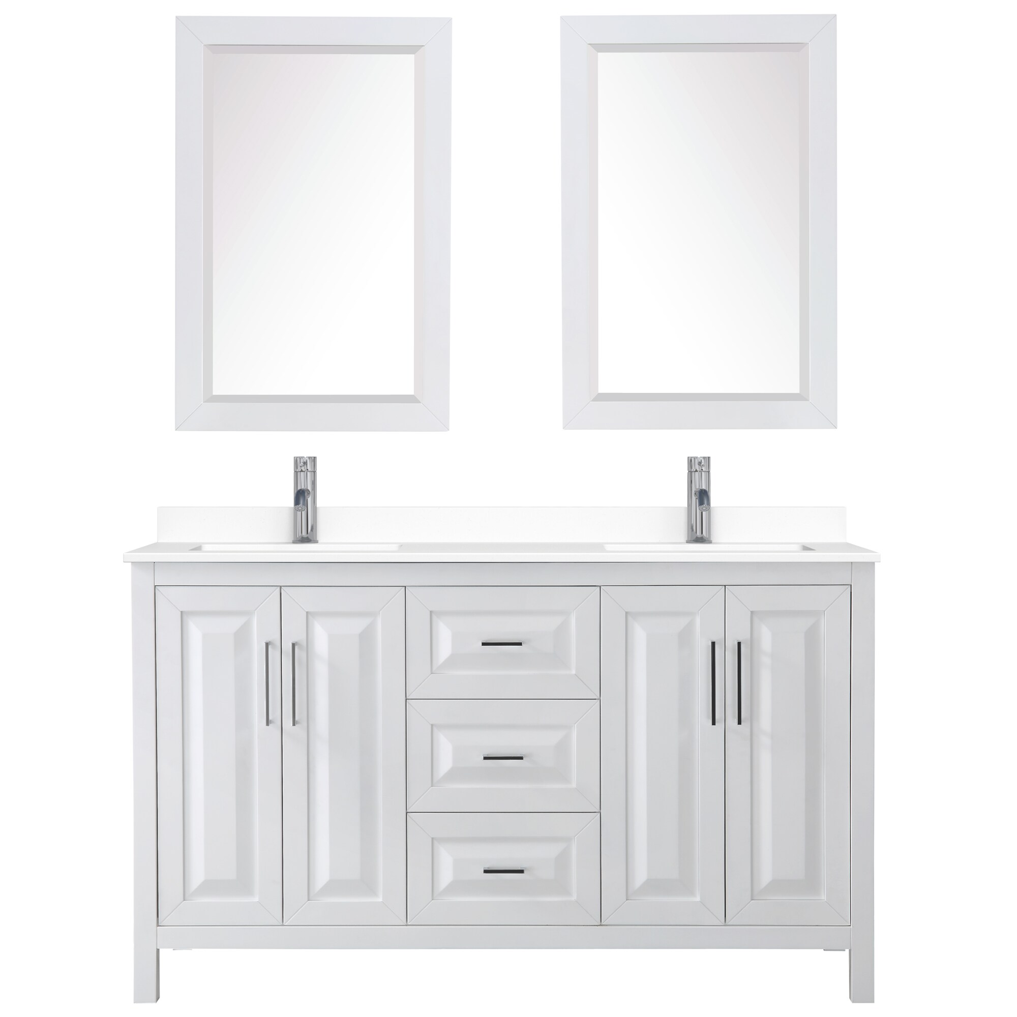 Wyndham Collection WCV252560DWHWCUNSM24 Bath-Vanity-Combo - View #3