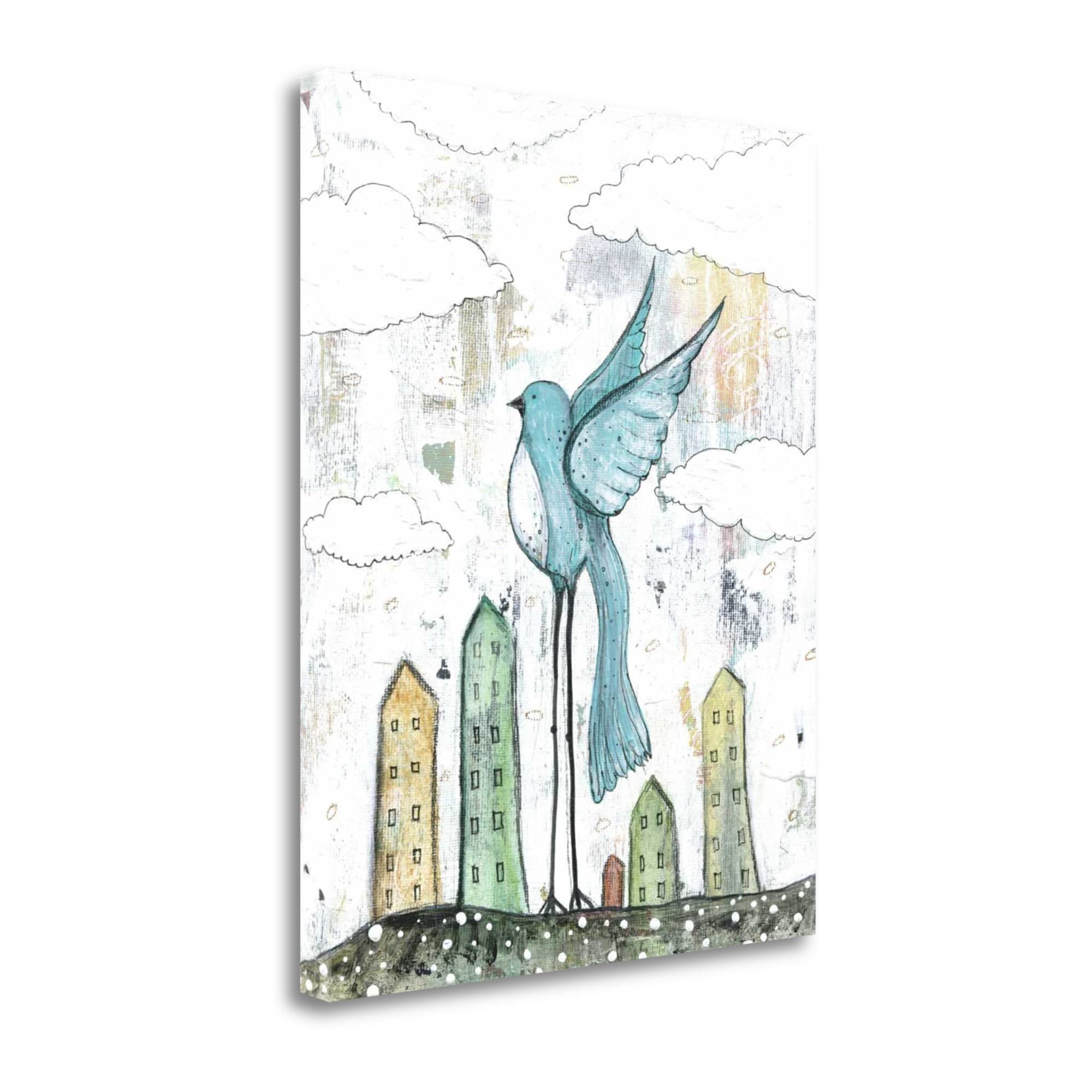 Tangletown Fine Art SBSO1133-1822C Blue Bird Sarah Ogren 22-in H x 18-in W Animals Print on Canvas
