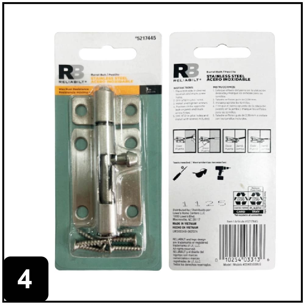 RELIABILT 20485SSBLG Security-Hardware - View #4