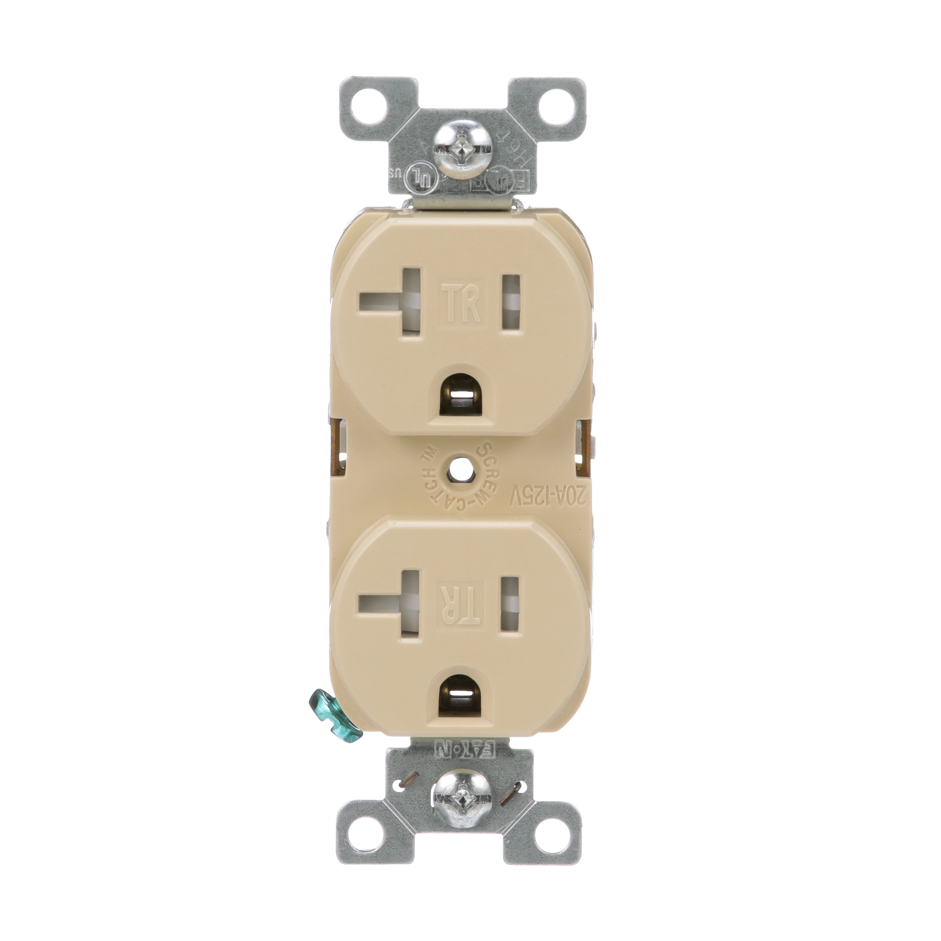 Eaton TRBR20V-BX-LW Arrow Hart 20 -Amp 125-volt Tamper Resistant Residential/Commercial Duplex Outlet , Ivory