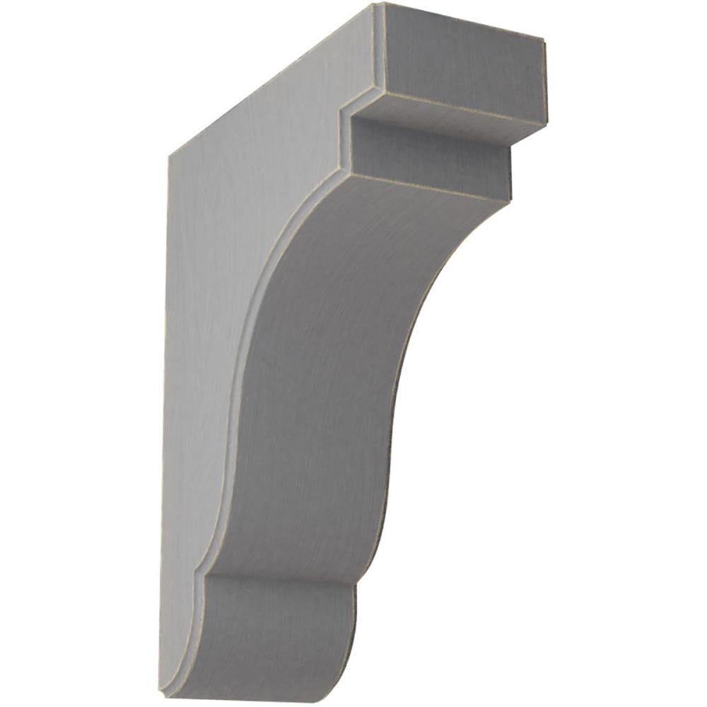 Ekena Millwork BKTWD04X09X11BEPG Bedford 3-1/2-in x 8-1/2-in x 11-in Rubberwood Gray Wood Standard Bracket