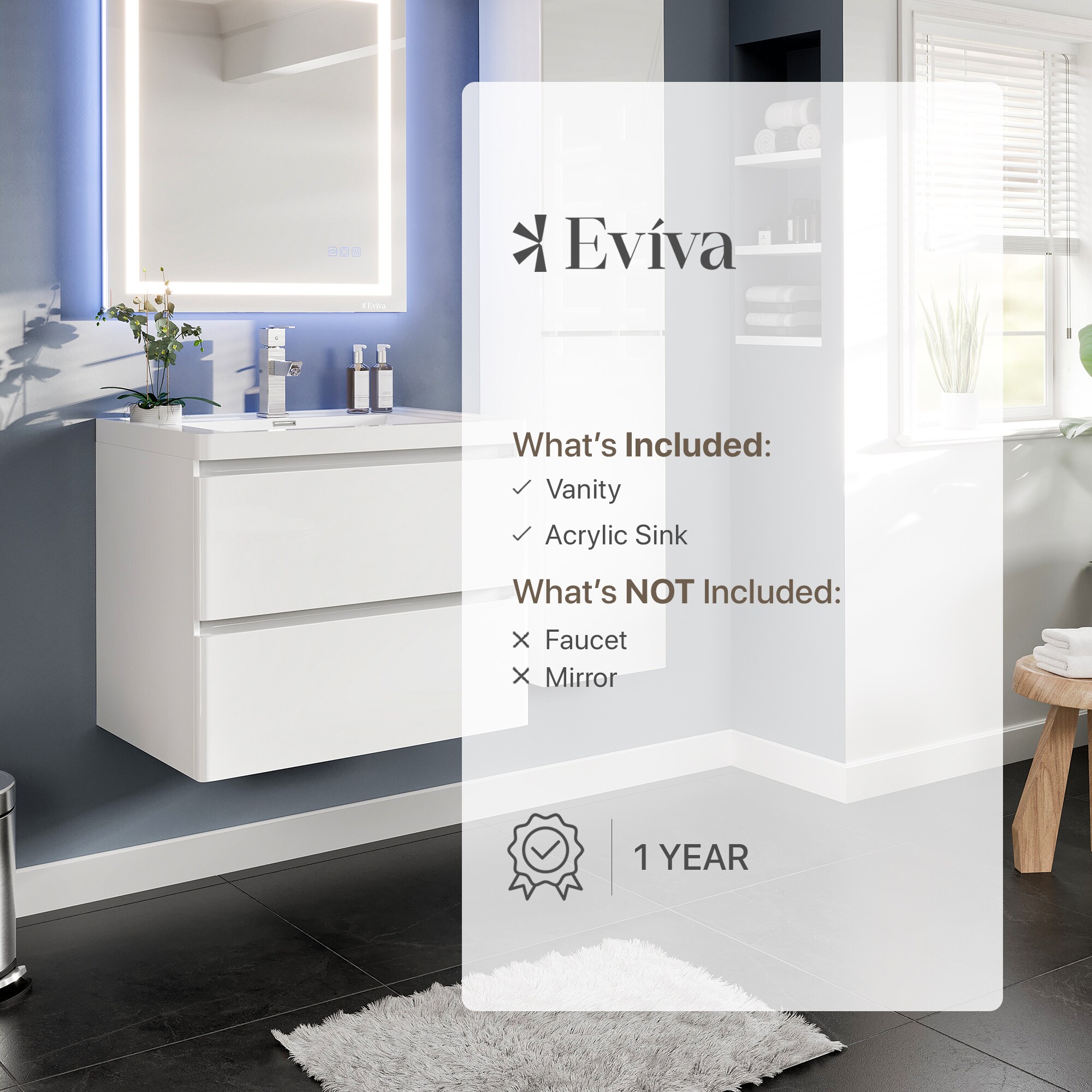 Eviva EVVN700-28WH-WM Bath-Vanity-Combo - View #7