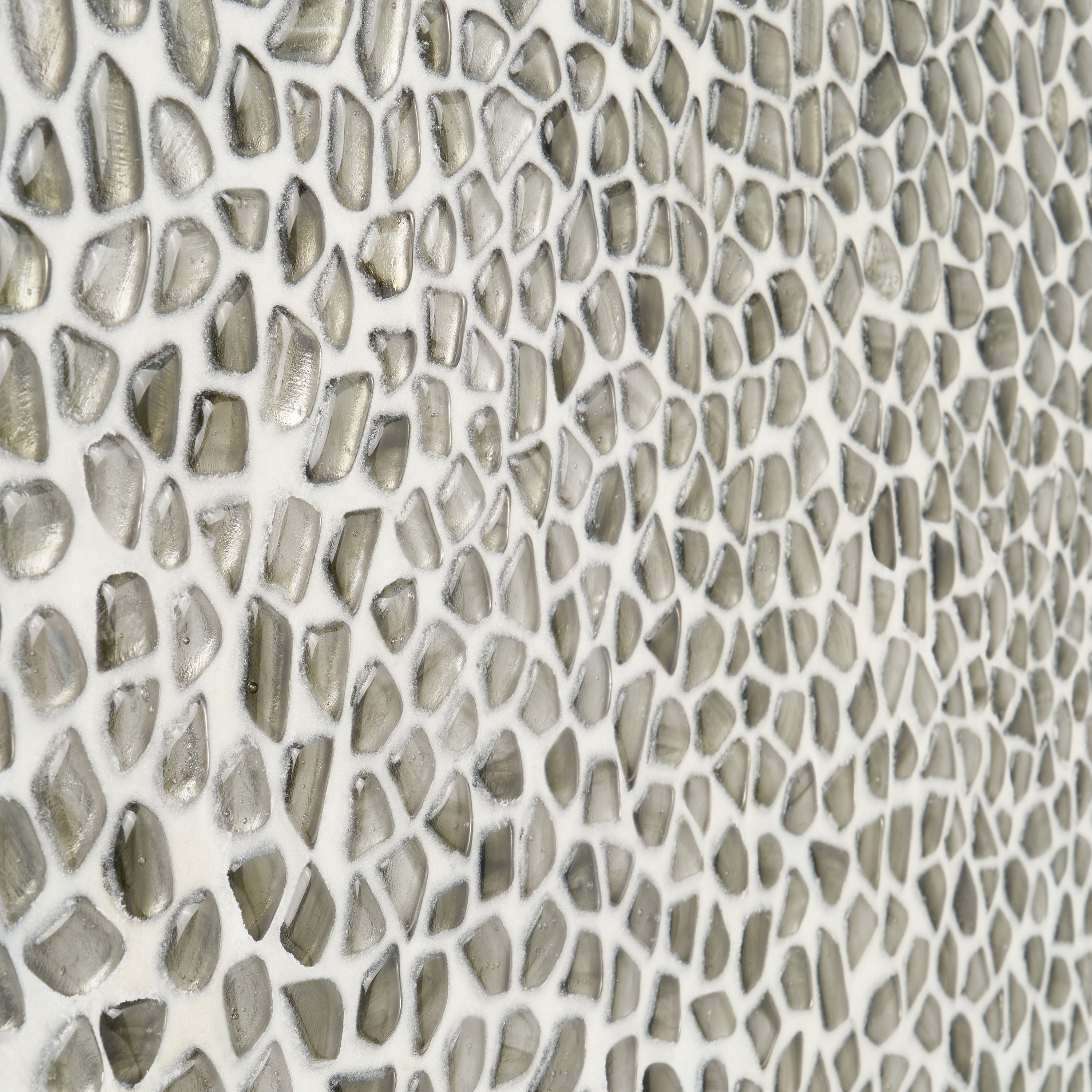 Apollo Pebble Platinum Polished Glass Mosaic Tile