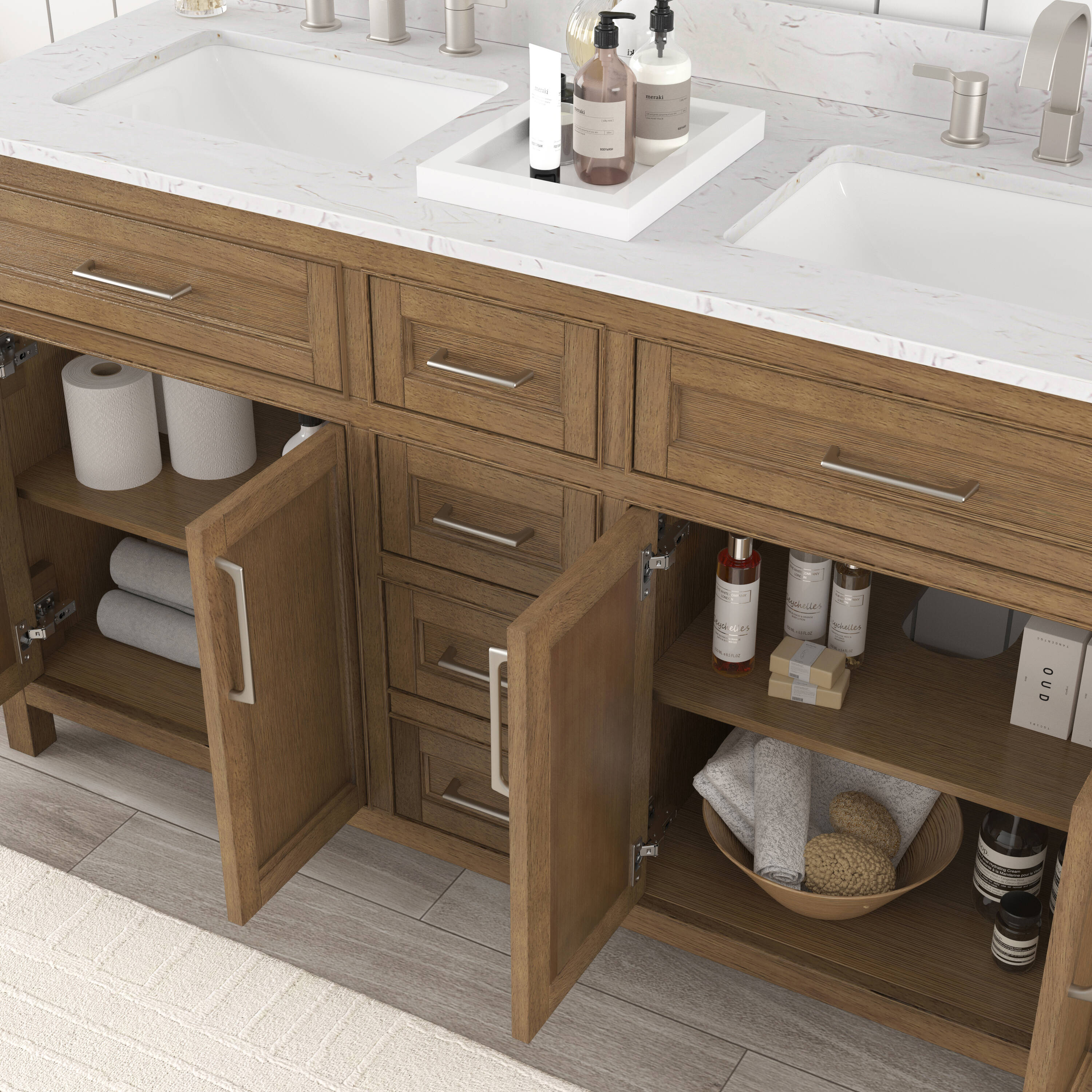 allen + roth L23064-VS60-WO Bath-Vanity-Combo - View #6