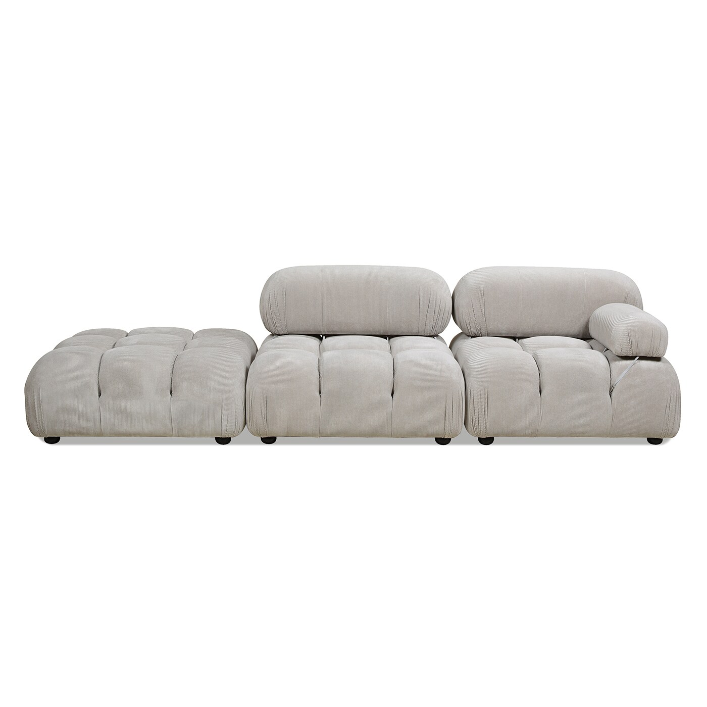 Jennifer Taylor Home 62260-MYG-MY Marcel 109.5-Inches Modern Pebble Gray 3 -seater Sofa