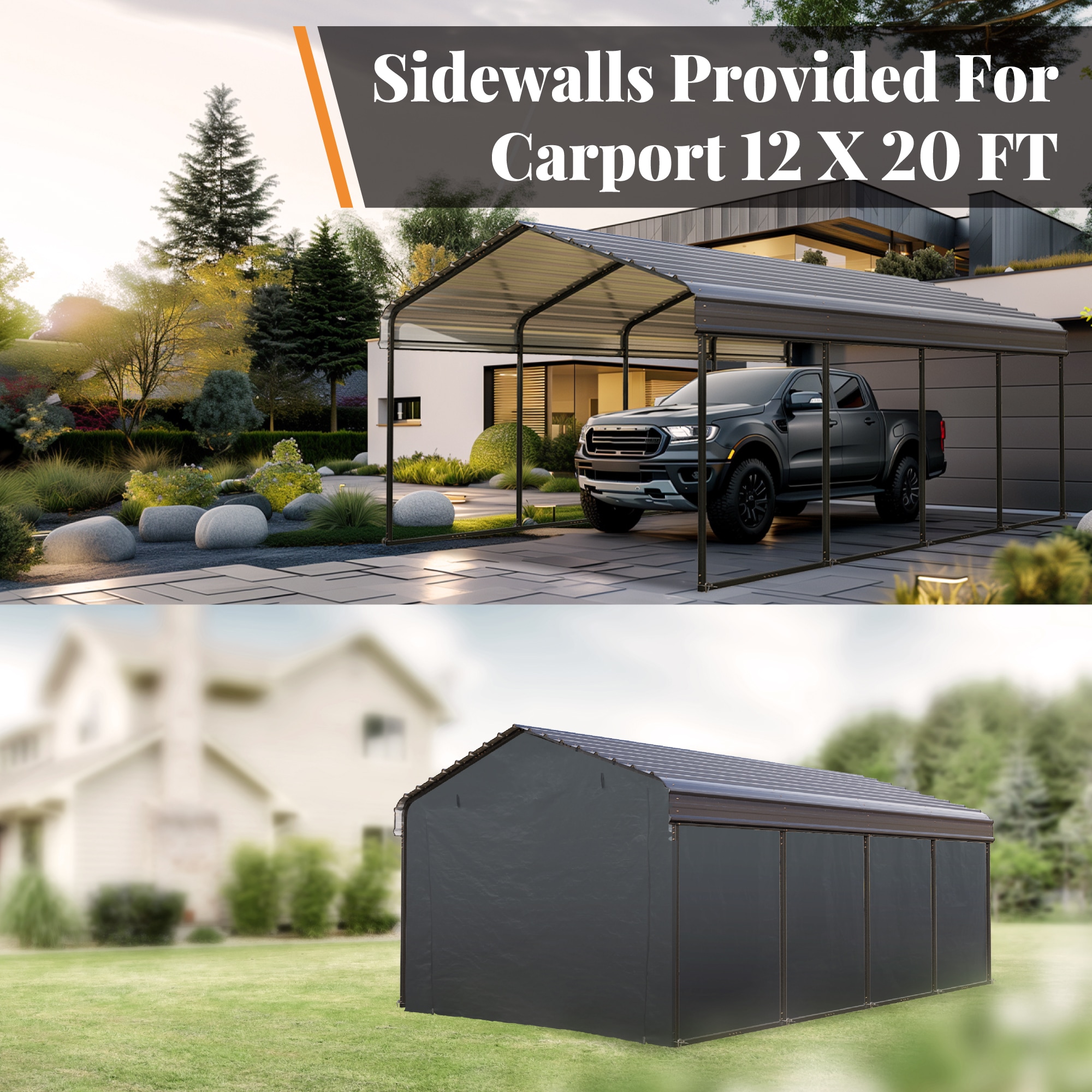 Sunshine Valley GA220-1220-SW Carport-Covers - View #2