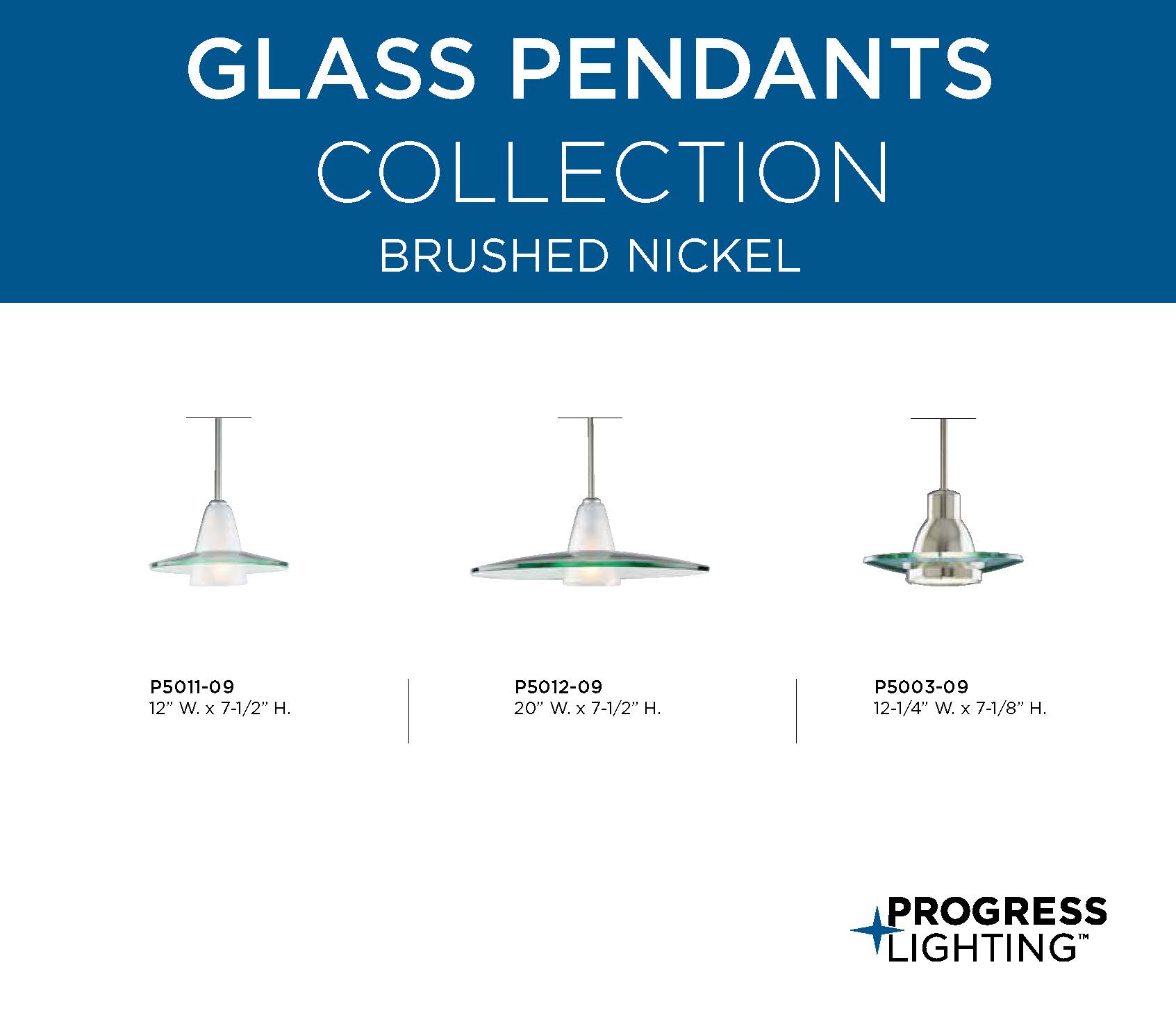 Brushed Nickel 22" LED Pendant Light with Clear Glass Shade