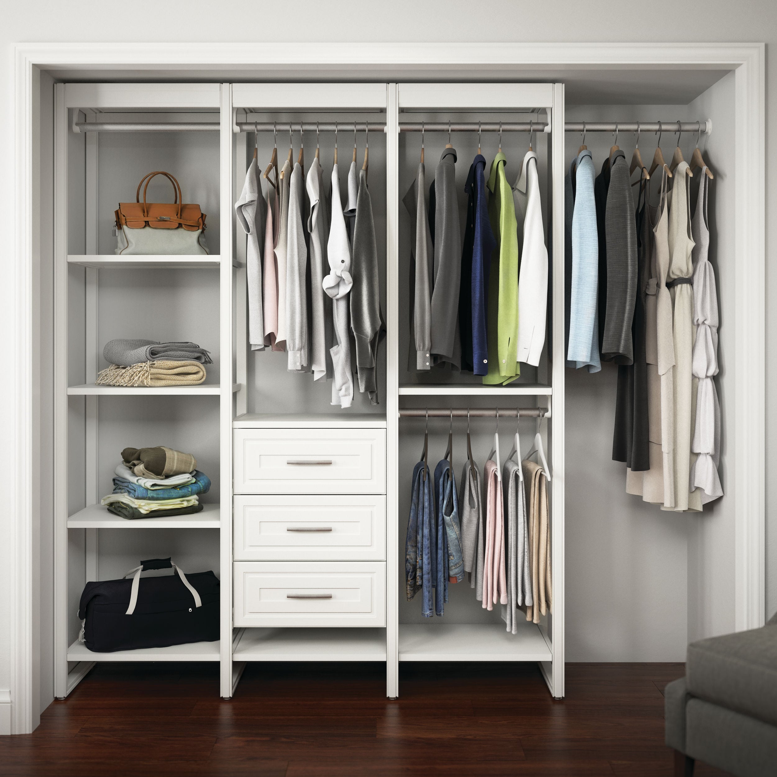 Closets by Liberty 24-in L x 2.48-in H Metal Closet Rod with Hardware ...