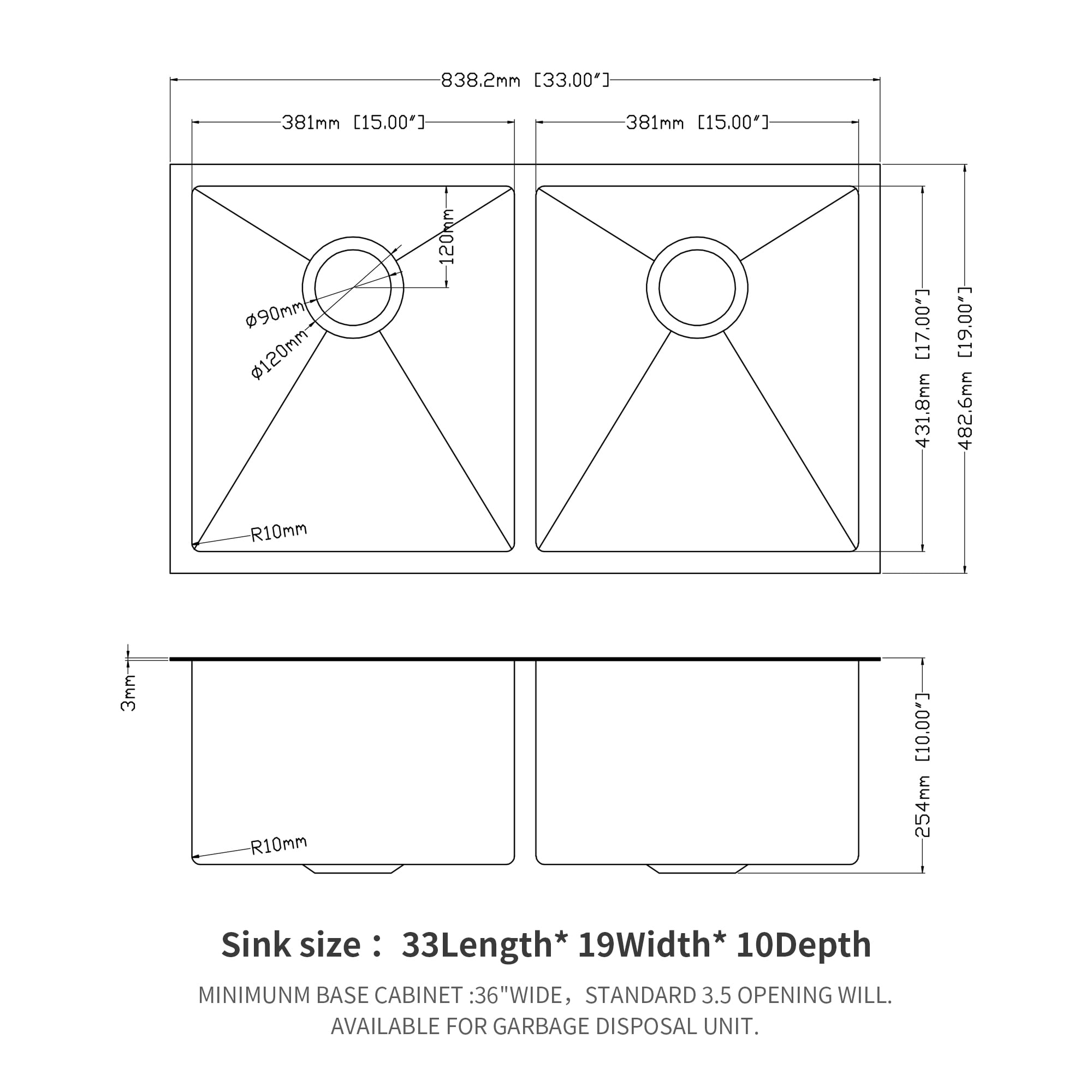 Lordear LD-LUB3319R2-55 Kitchen-Sinks - View #7