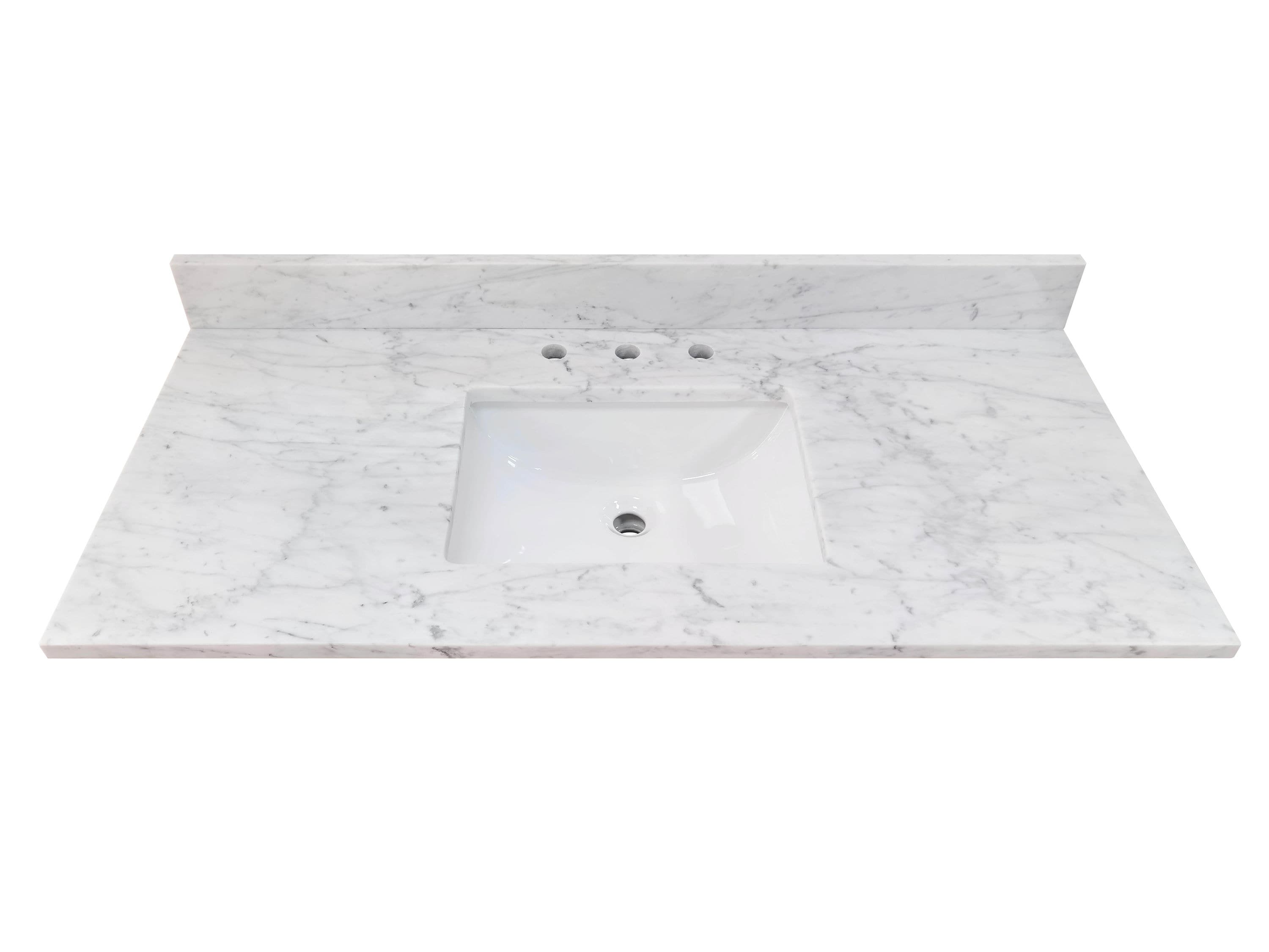 Allen Roth Natural Carrara Marble 49, How To Attach Marble Sink Vanity