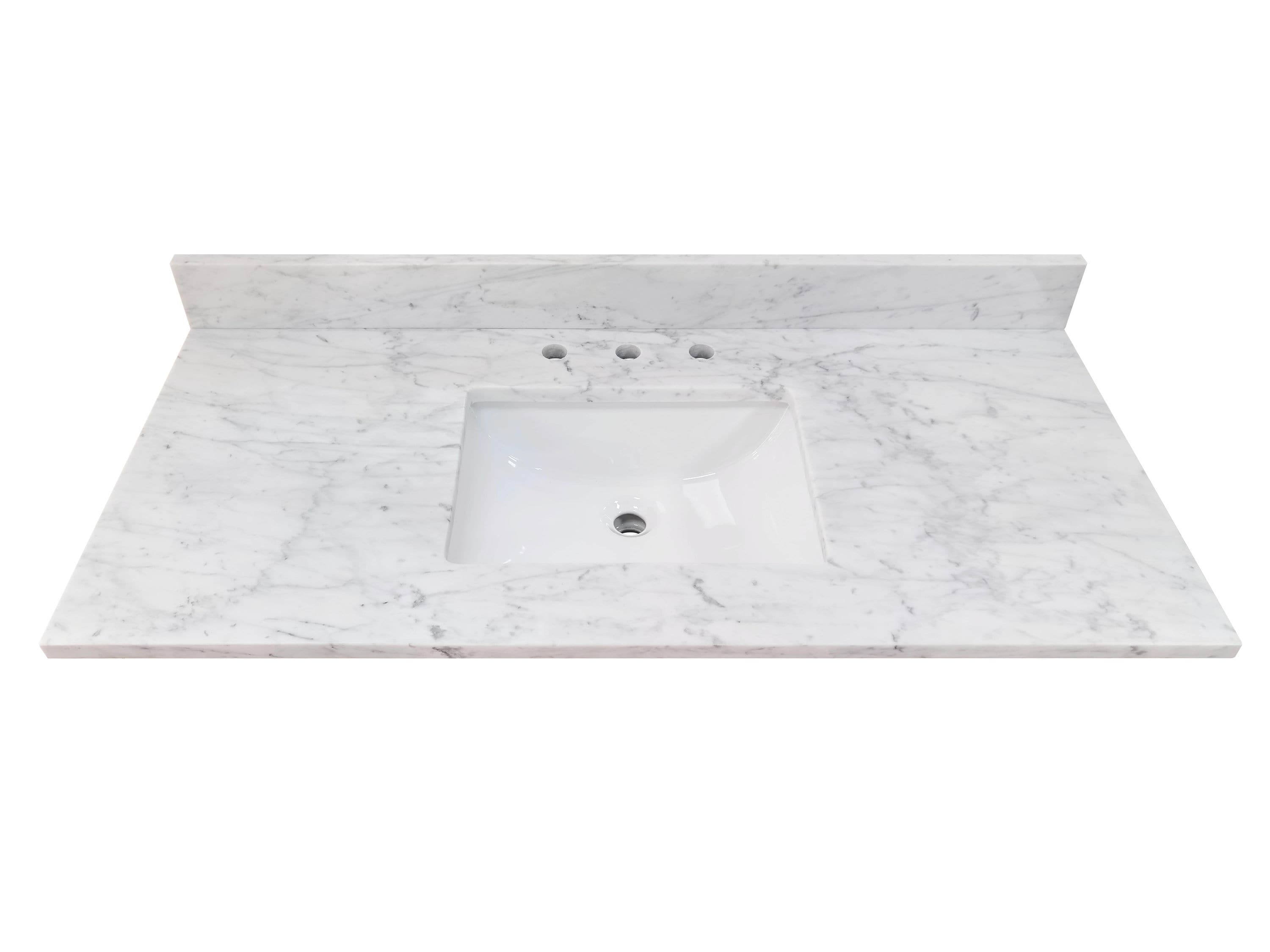 allen + roth 49-in Shadow Storm Natural Marble Undermount Single Sink  3-Hole Bathroom Vanity Top in the Bathroom Vanity Tops department at