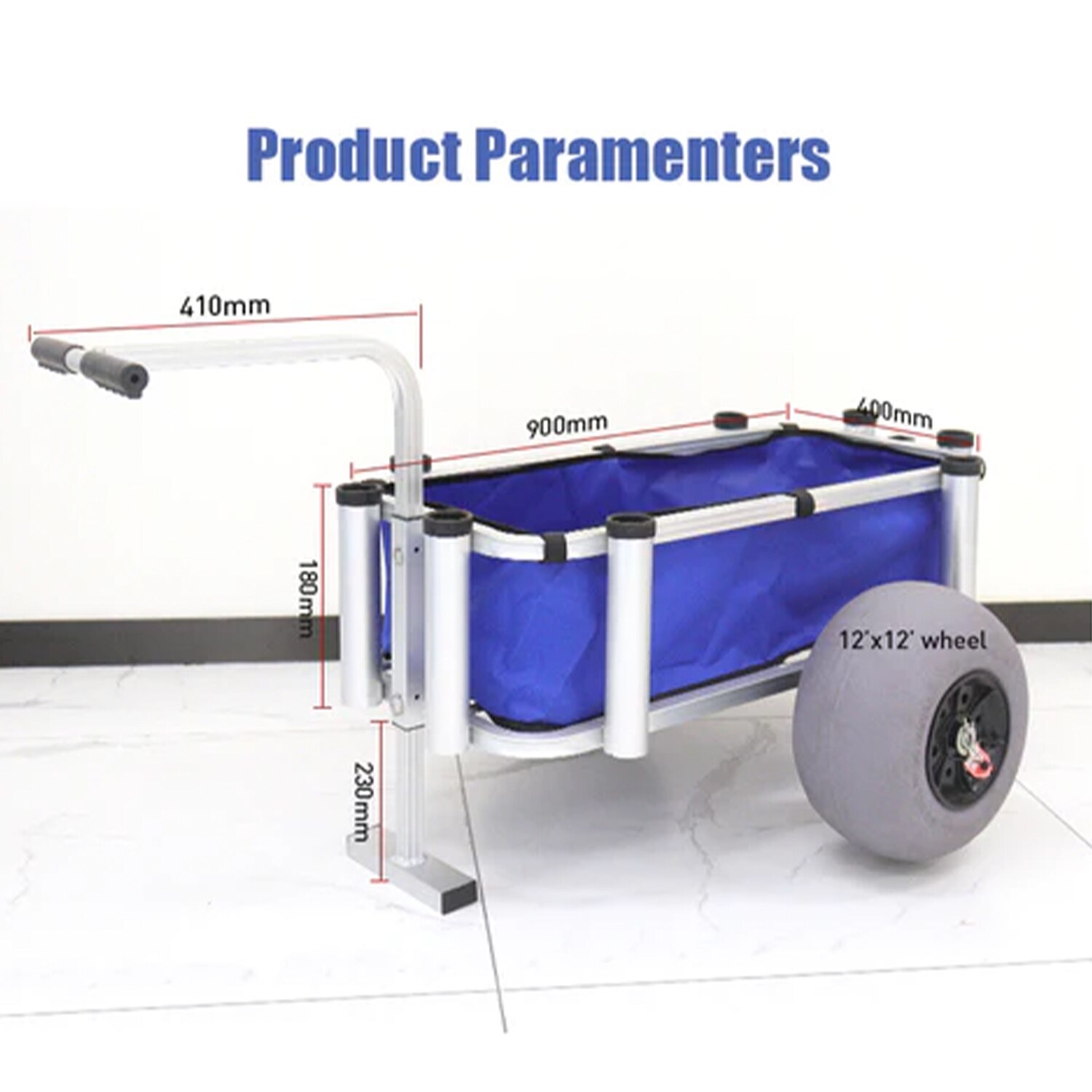 Juggernaut Storage Fishing Gear and Marine Rolling Utility Cart, Blue