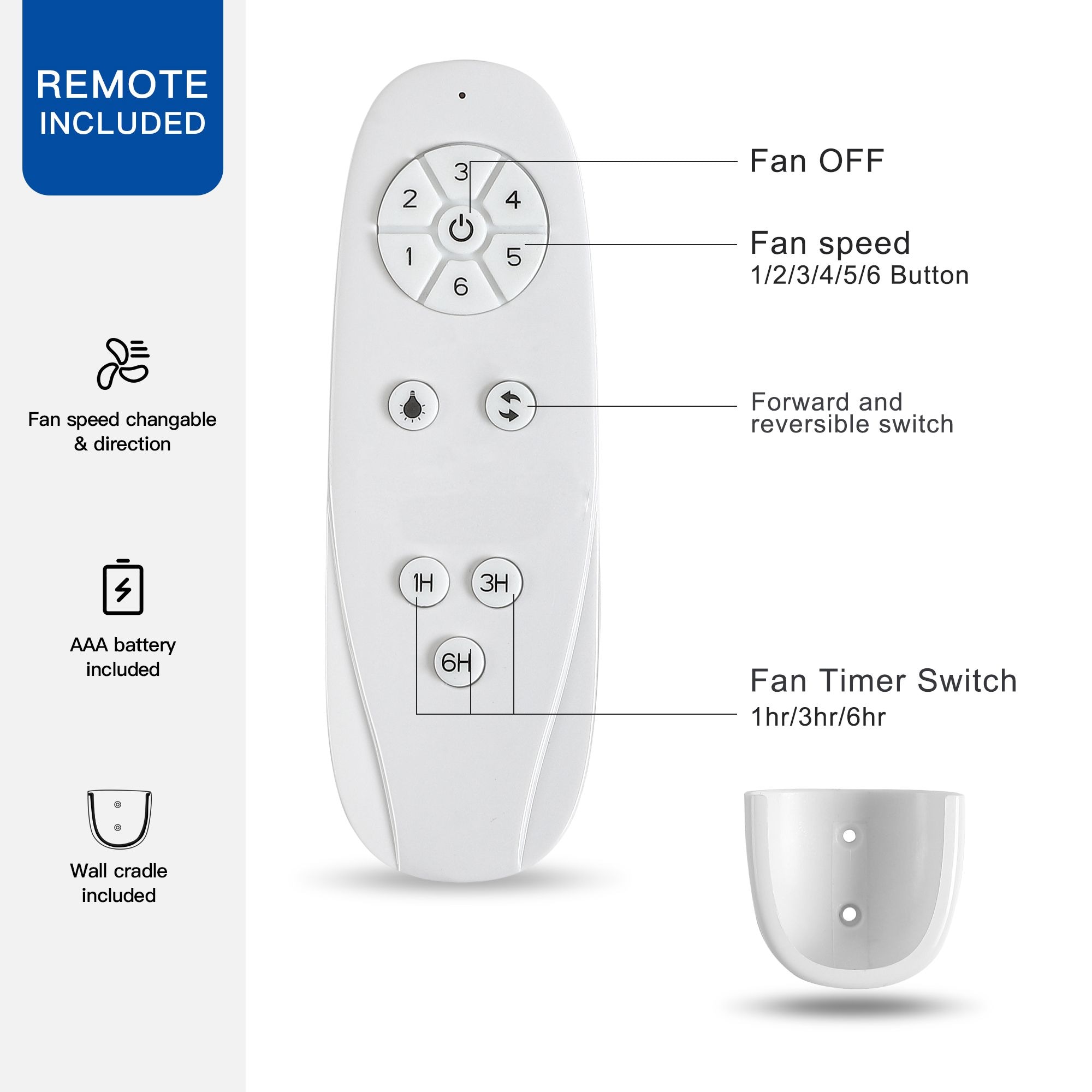 WELLFOR AMYU-17BK Ceiling-Fans - View #6