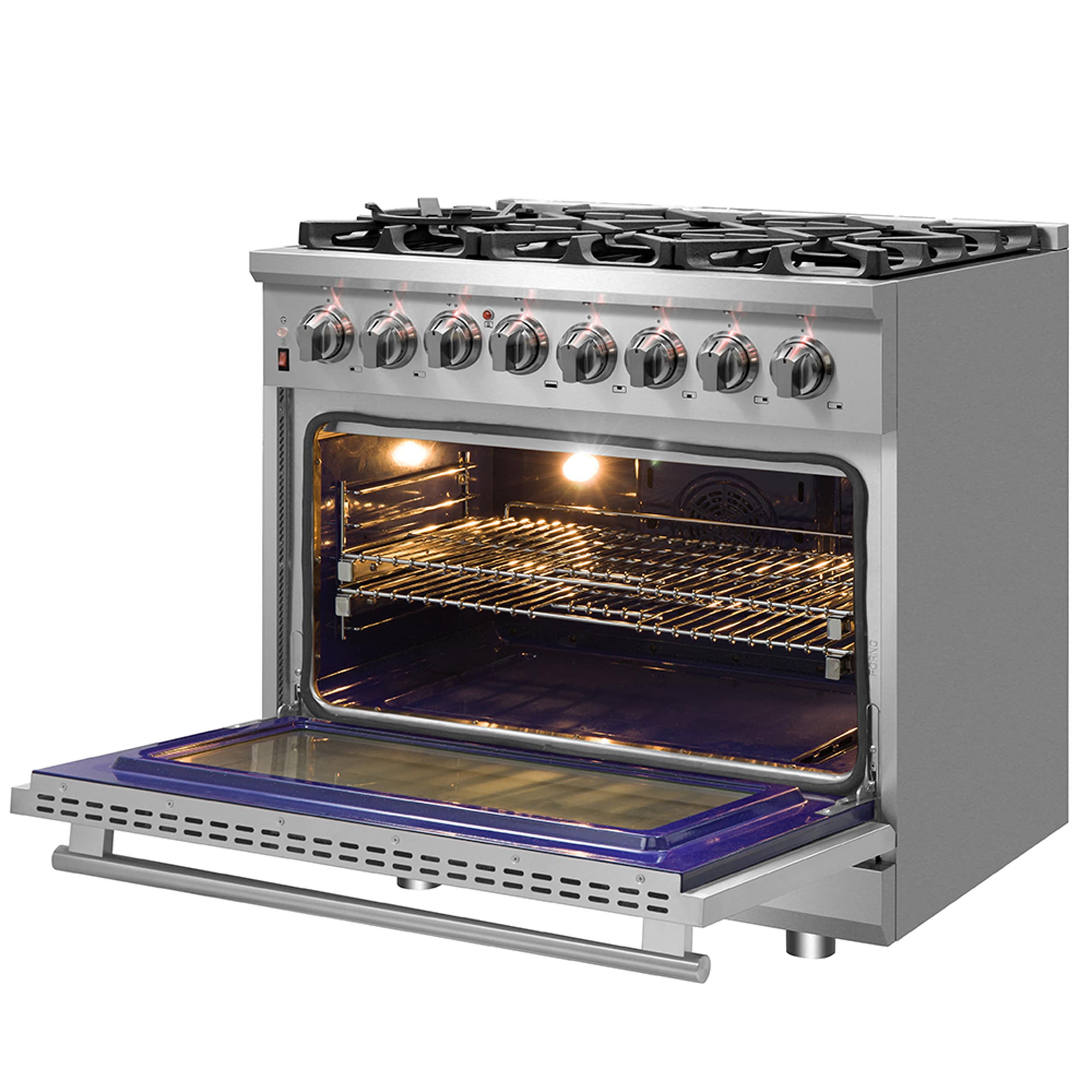 Massimo 36-inch Stainless Steel Dual Fuel Range with Griddle