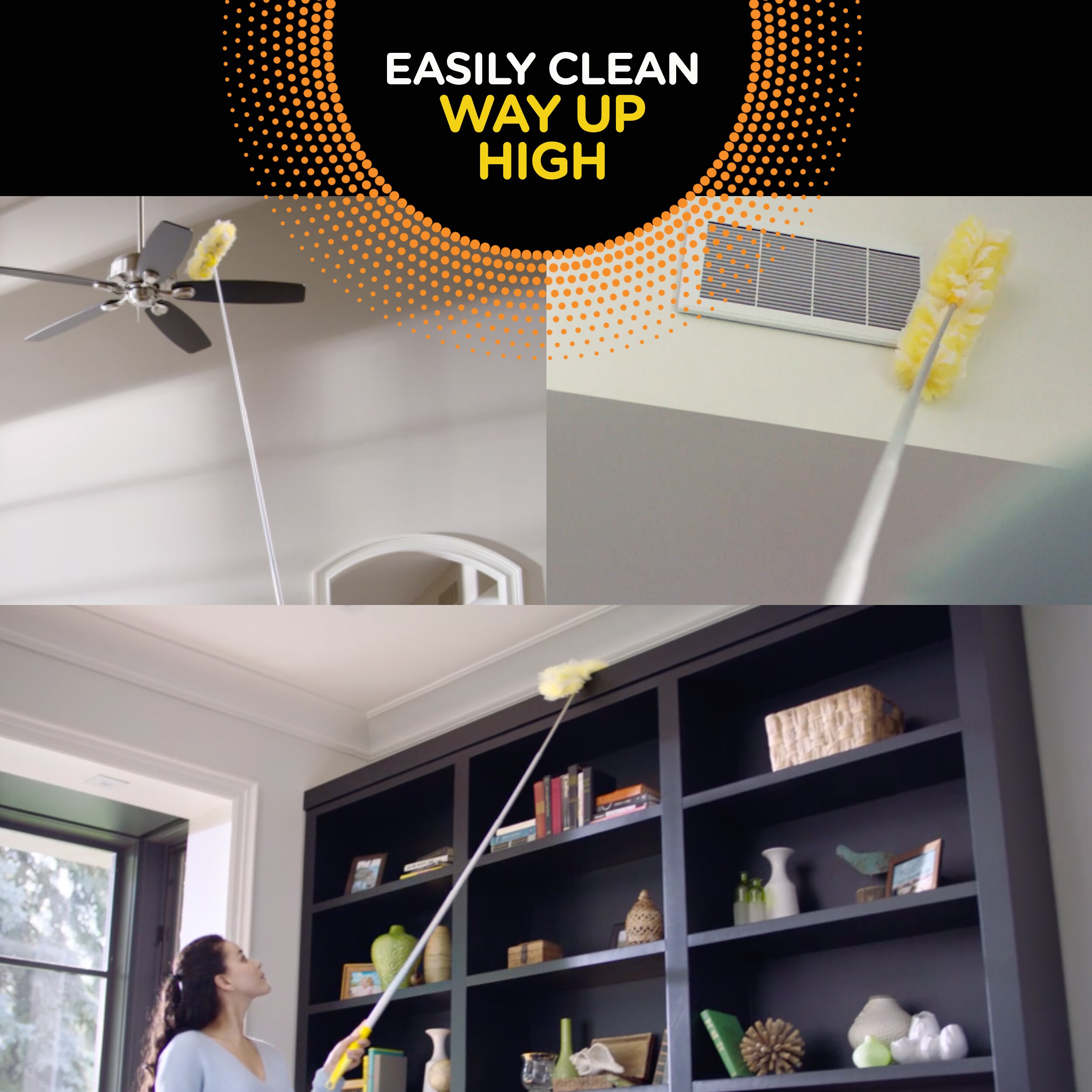 Swiffer Heavy Duty 6ft Extendable Yellow Microfiber Duster Kit