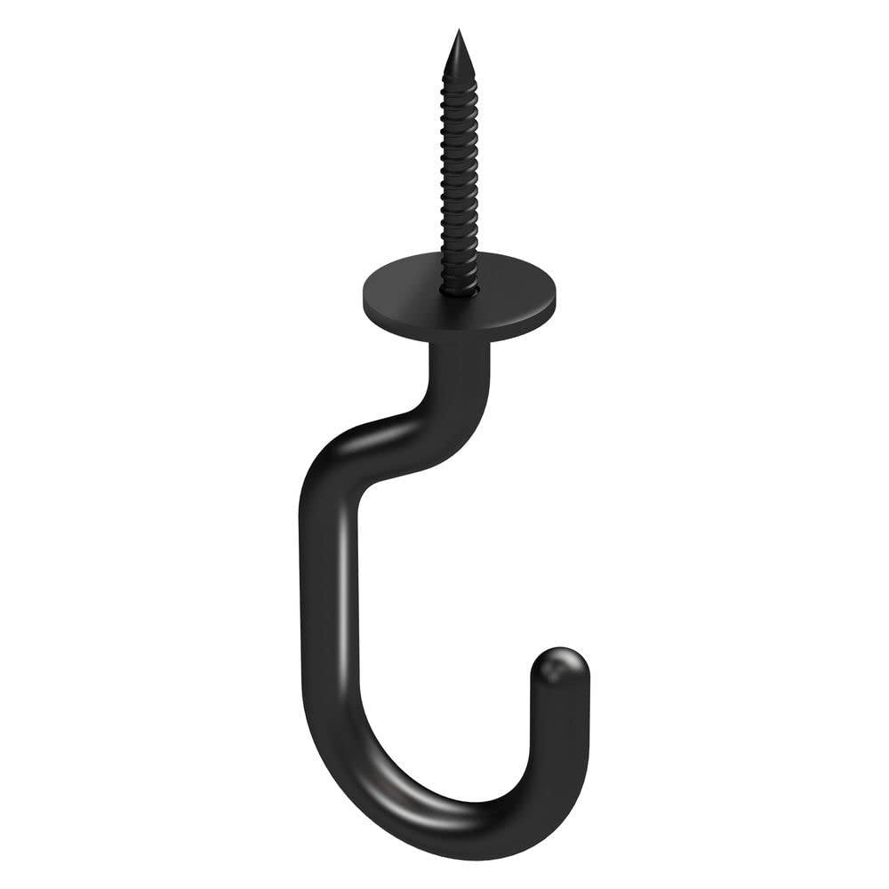 National Hardware  N275-523 Modern Ceiling J-Hook Black 3-11/32 in