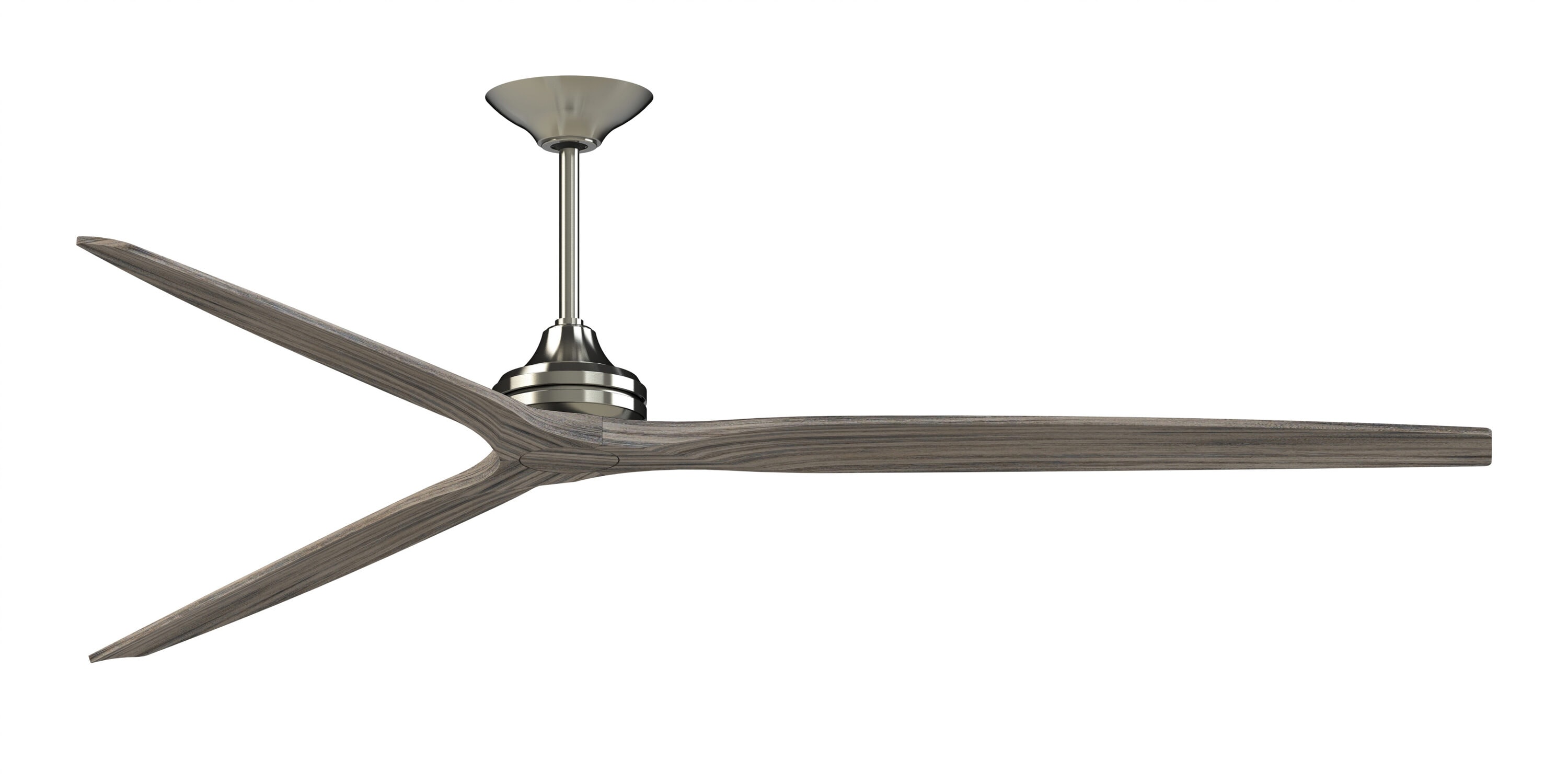 Fanimation Spitfire 96-in Brushed Nickel with Weathered Wood Blades Indoor/Outdoor Smart Propeller Ceiling Fan Light Kit Compatible and Remote (3-Blade) FPD6721BBN-96WE Sansujyuku sansujyuku.com