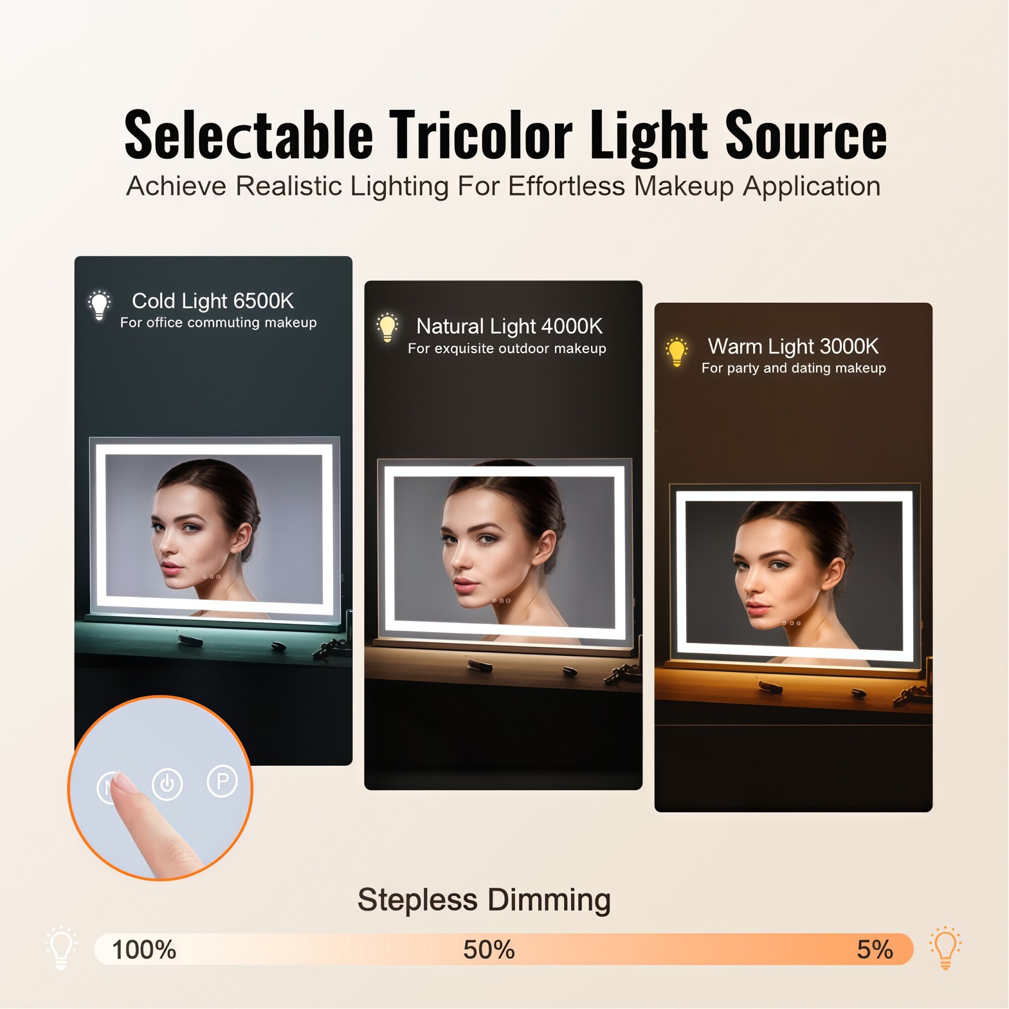 Numhew NHWILL1583 Makeup-Mirrors - View #3