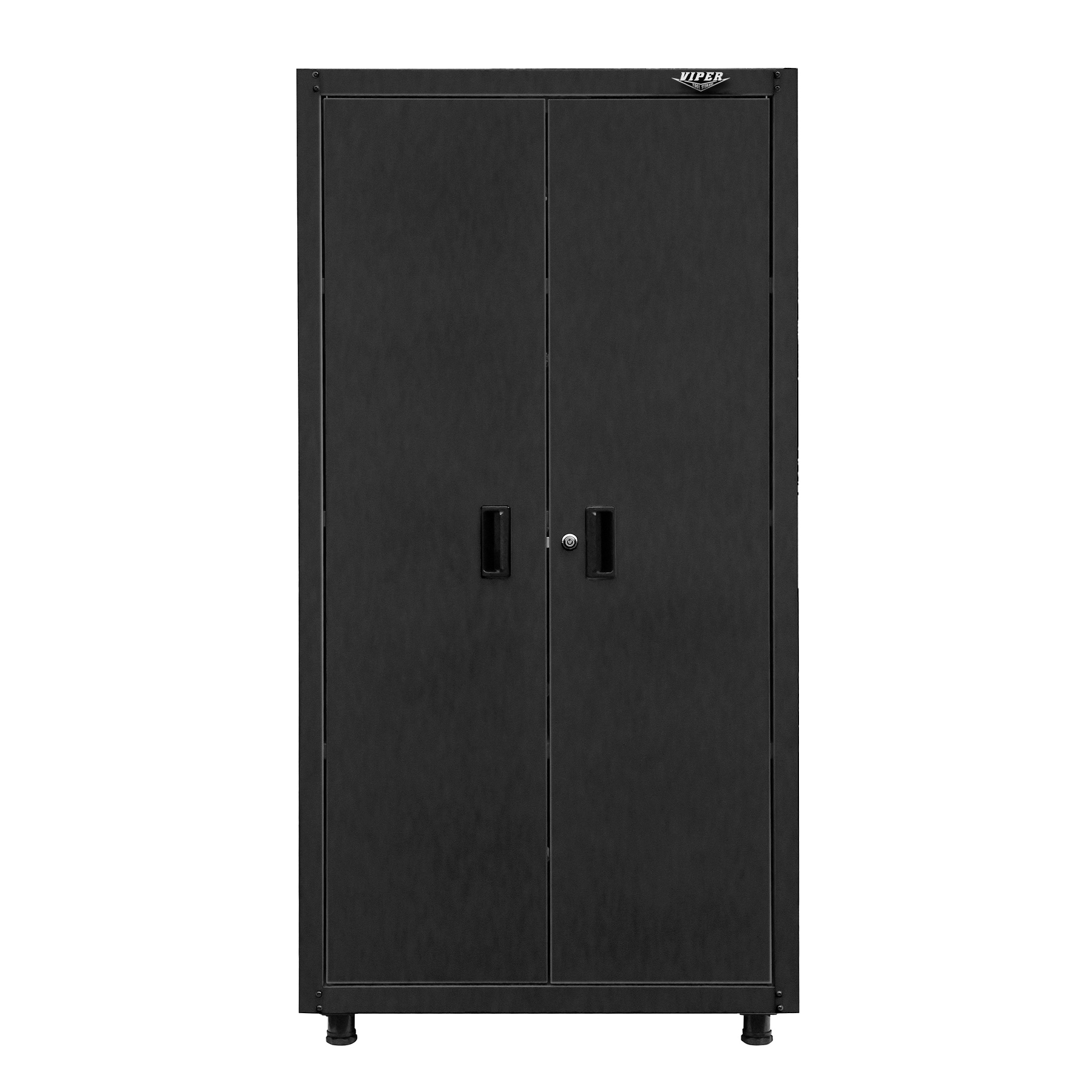 Steel Freestanding Garage Cabinet in Black (36.75-in W x 72-in H x 18.37-in D) | - Viper Tool Storage V3603LBL
