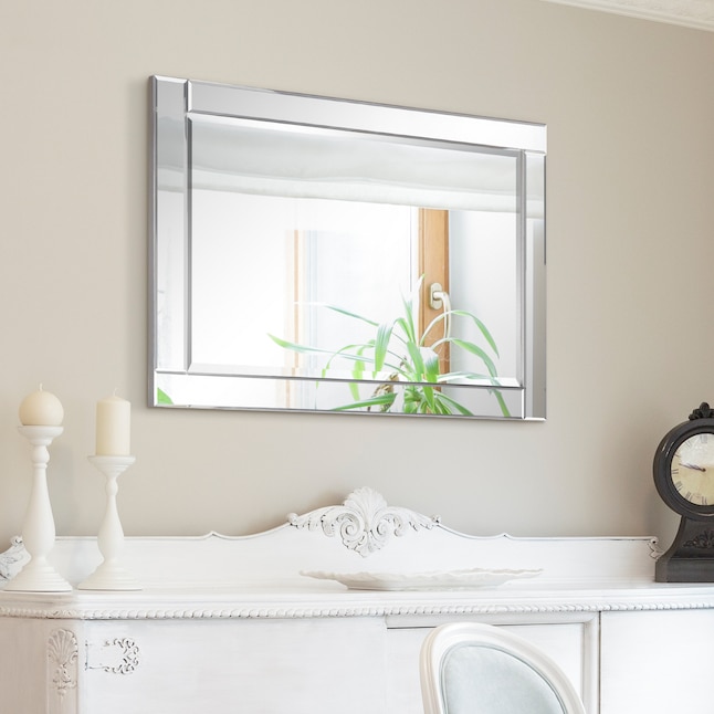 Empire Art Direct Wall Mirror 24-in W x 36-in H Clear Beveled Wall ...
