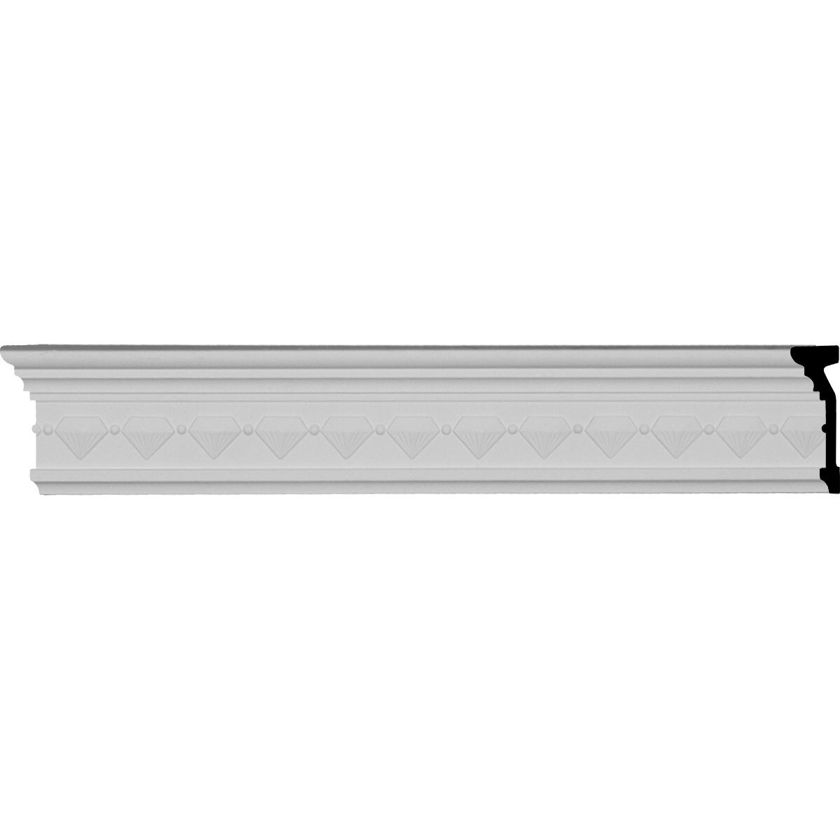 Ekena Millwork MLD03X01X03FN-CASE-2 Franklin 3-1/2-in x 7-ft 10-1/2-in Primed Urethane MLD03X01X03FN-CASE-2 Crown Moulding 2 -Pack