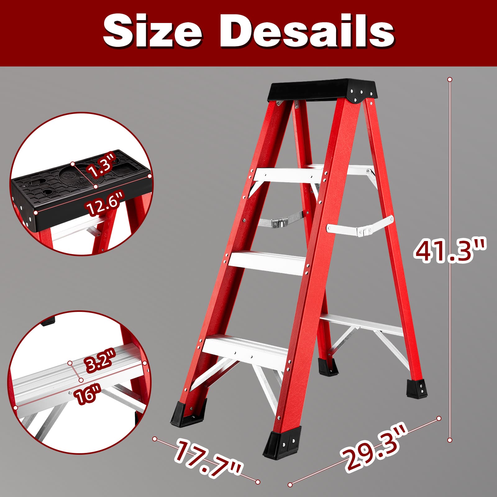 Vynxaria LESX3178DJLDDER008 Step-Ladders - View #2