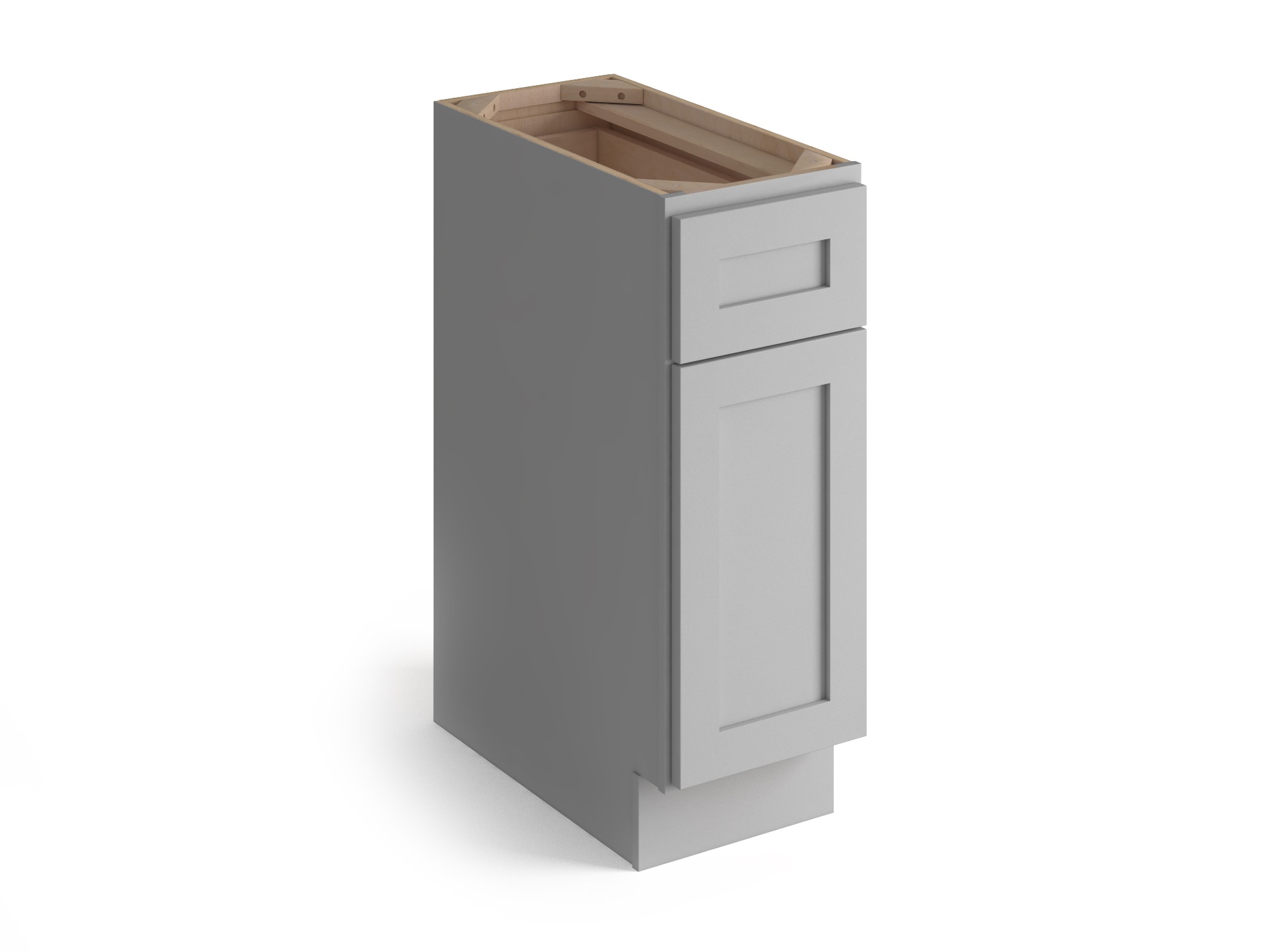 Valleywood Cabinetry Pure White 12-in W x 34.5-in H x 24-in D Pure White Birch 1-Drawer Base Ready To Assemble Plywood Cabinet (Flat Panel Shaker Style)