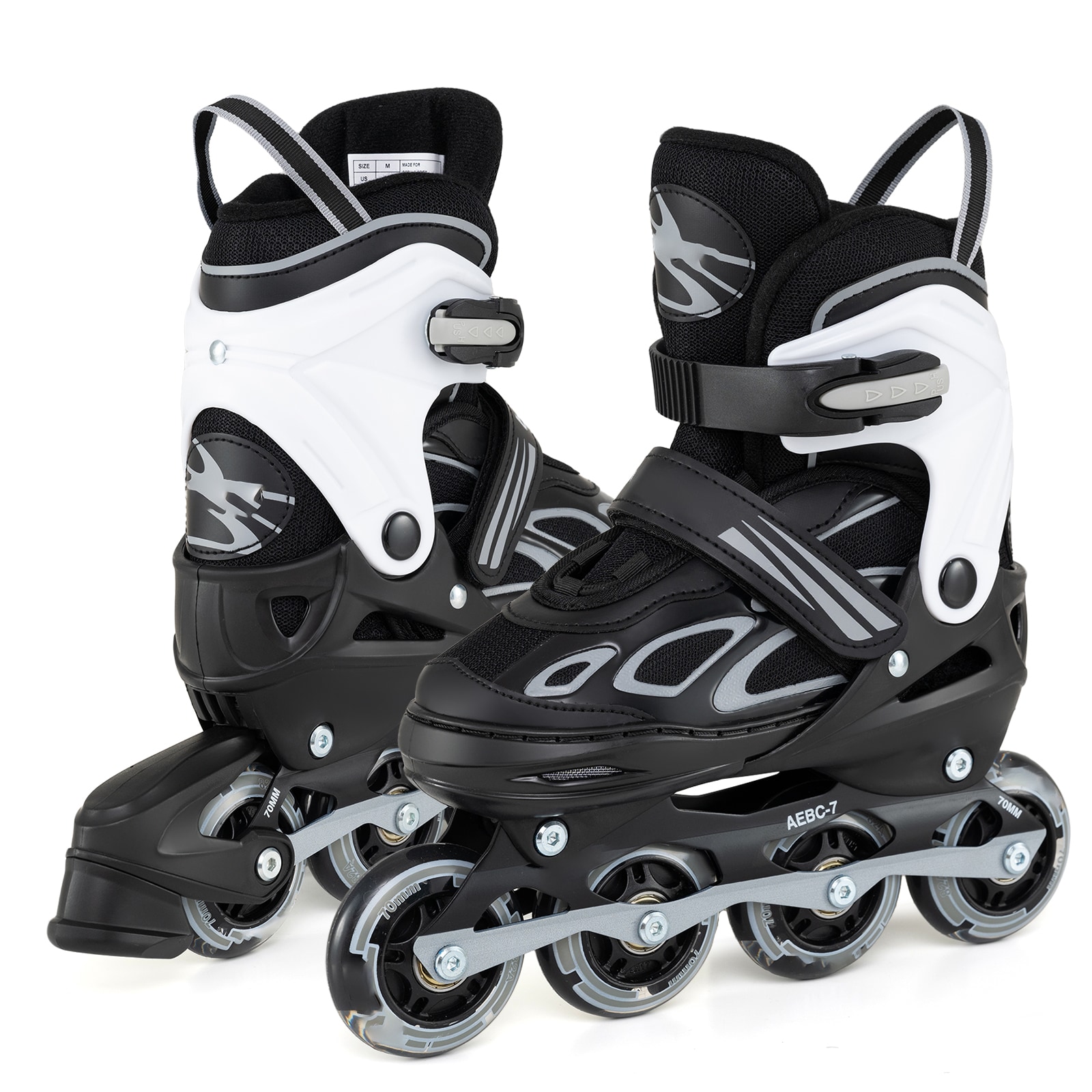 Slickblue Kids Adjustable Inline Skates for Indoor Floors and