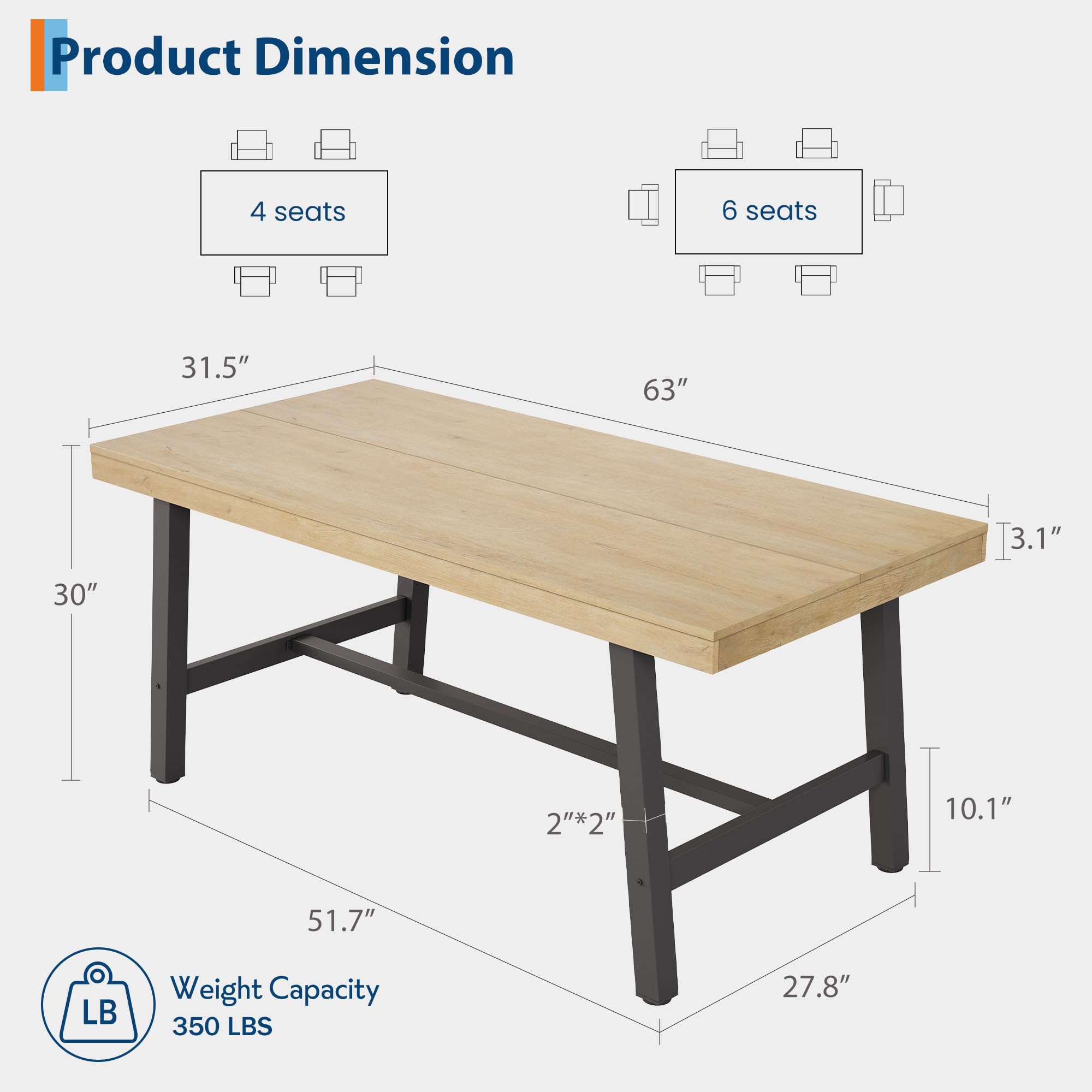 Garvee HHZ-PHK-35KSW4P5 Dining-Tables - View #2