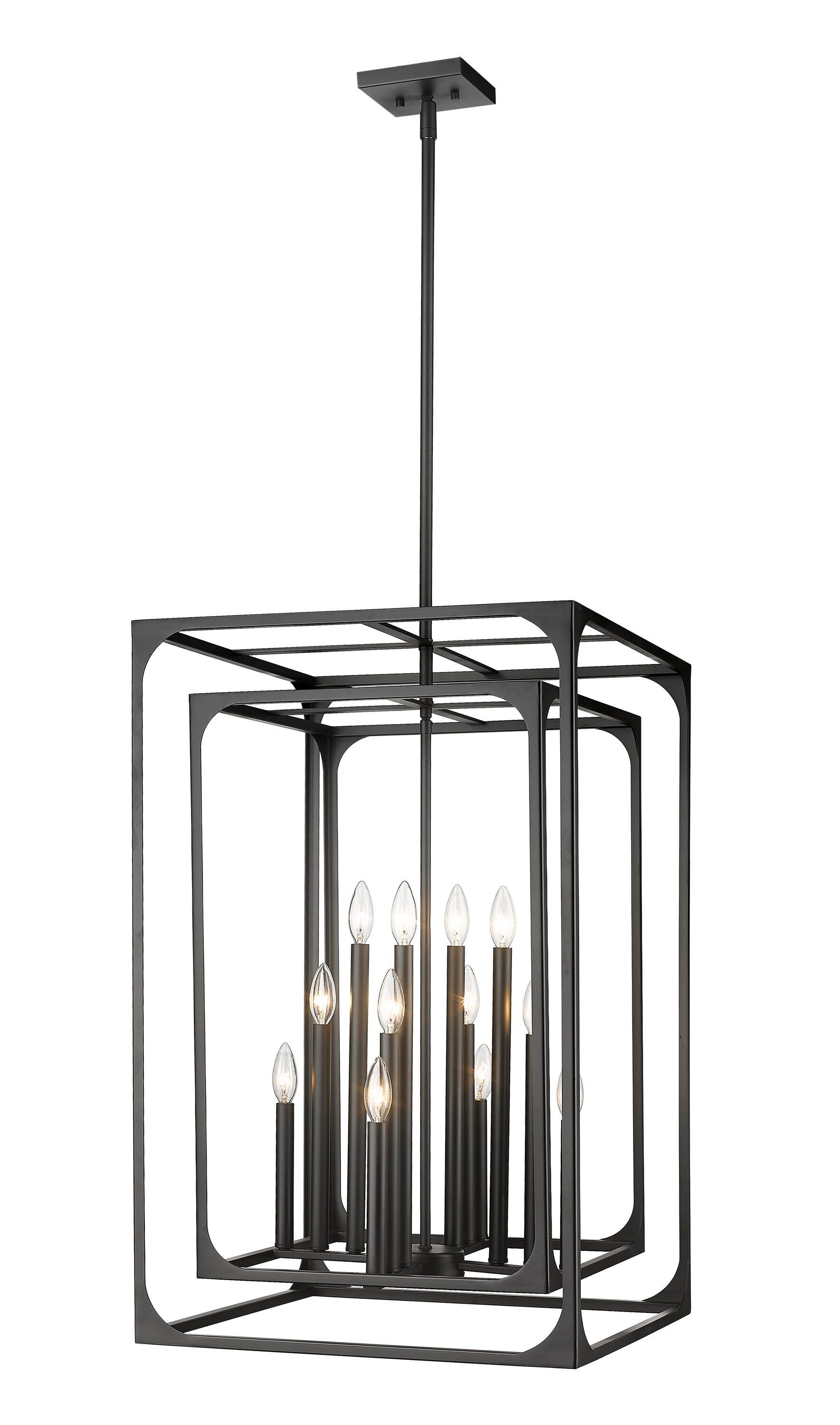Z-Lite 3038-12MB Easton 12 -Light Matte Black Transitional For Use in Bedrooms, Dining Rooms, Foyers, Kitchens, Living Rooms Chandelier