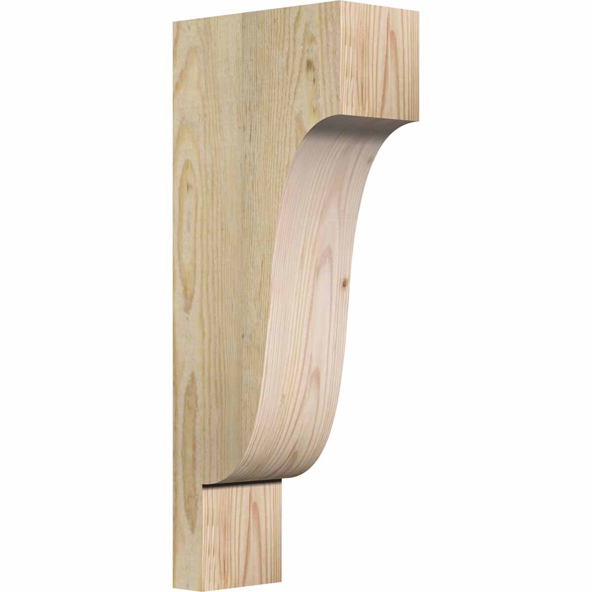 Ekena Millwork COR04X08X20NEW00RDF 4-in x 8-in x 20-in Newport Unfinished Douglas fir Wood Paintable/Stainable Corbel