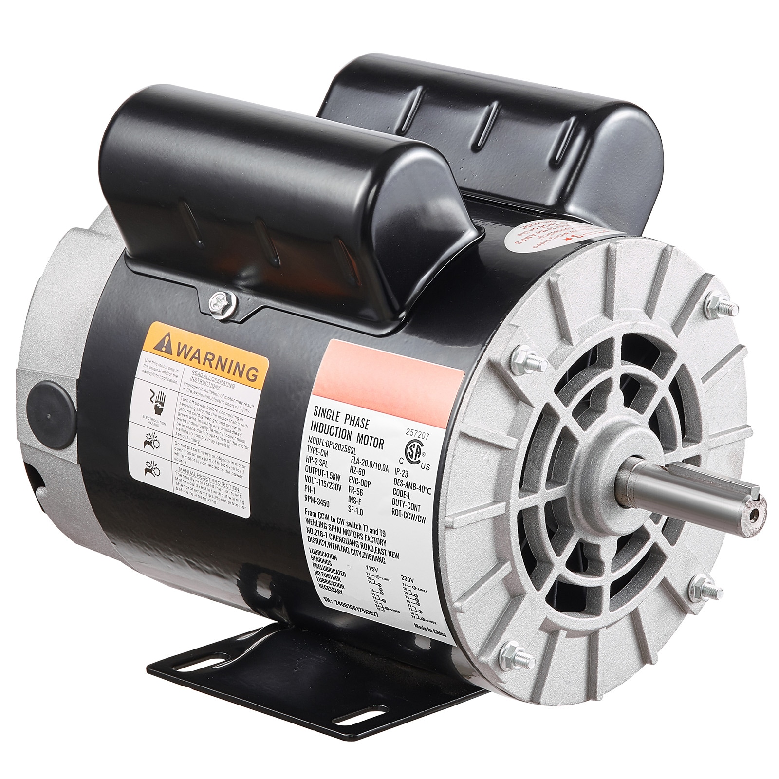 VEVOR 2HP Air Compressor Electric Motor 2 -HP Replacement Engine for Generators #DXKYJDJLODP2H57NLV7