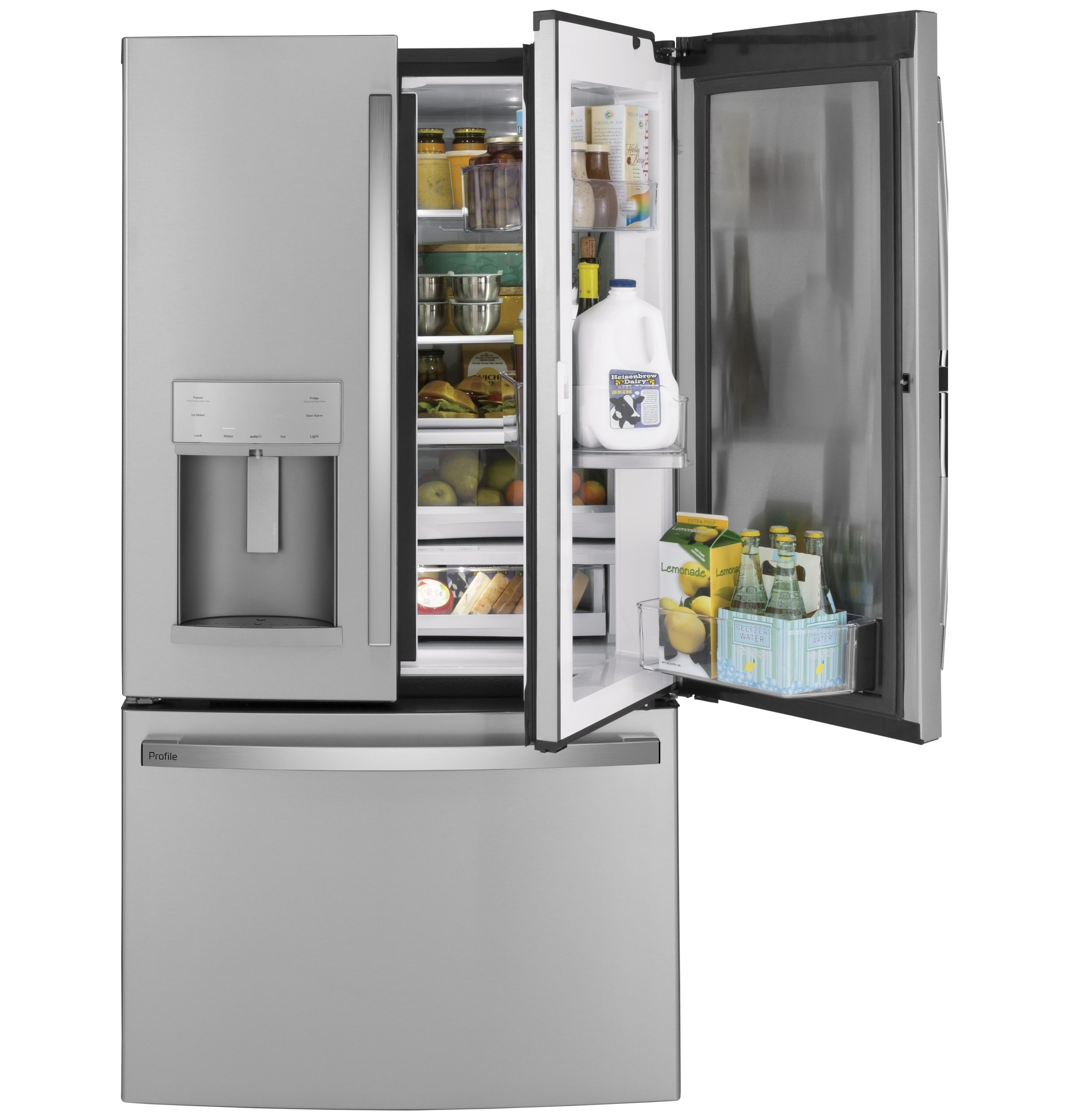 GE Profile 27.8-cu ft French Door Refrigerator with Ice Maker, Water ...