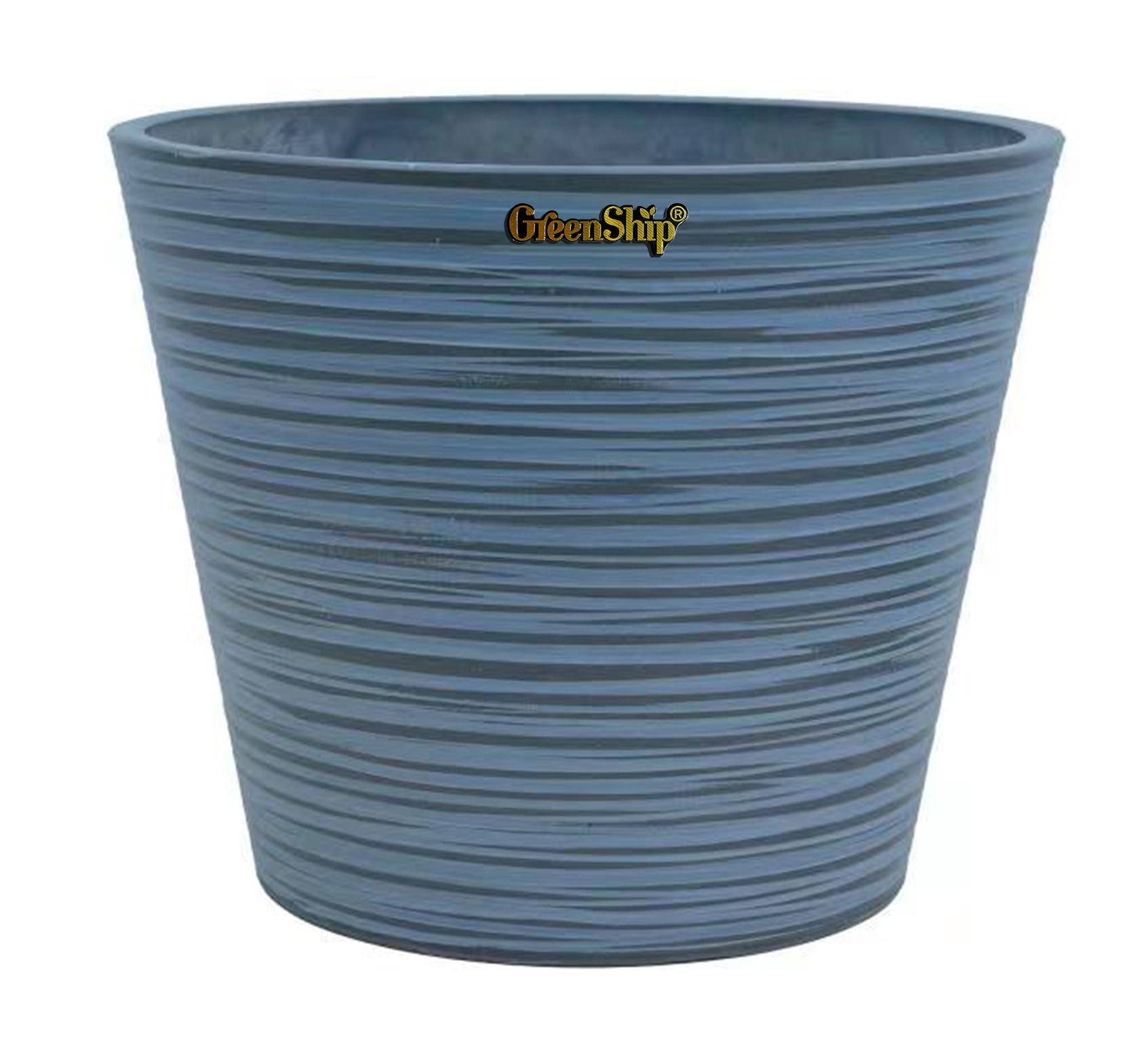 Greenship K2-11T30BS-2 2 -Pack 10.0-in W x 10-in H x 10-in D Blue Resin Indoor/Outdoor Planter
