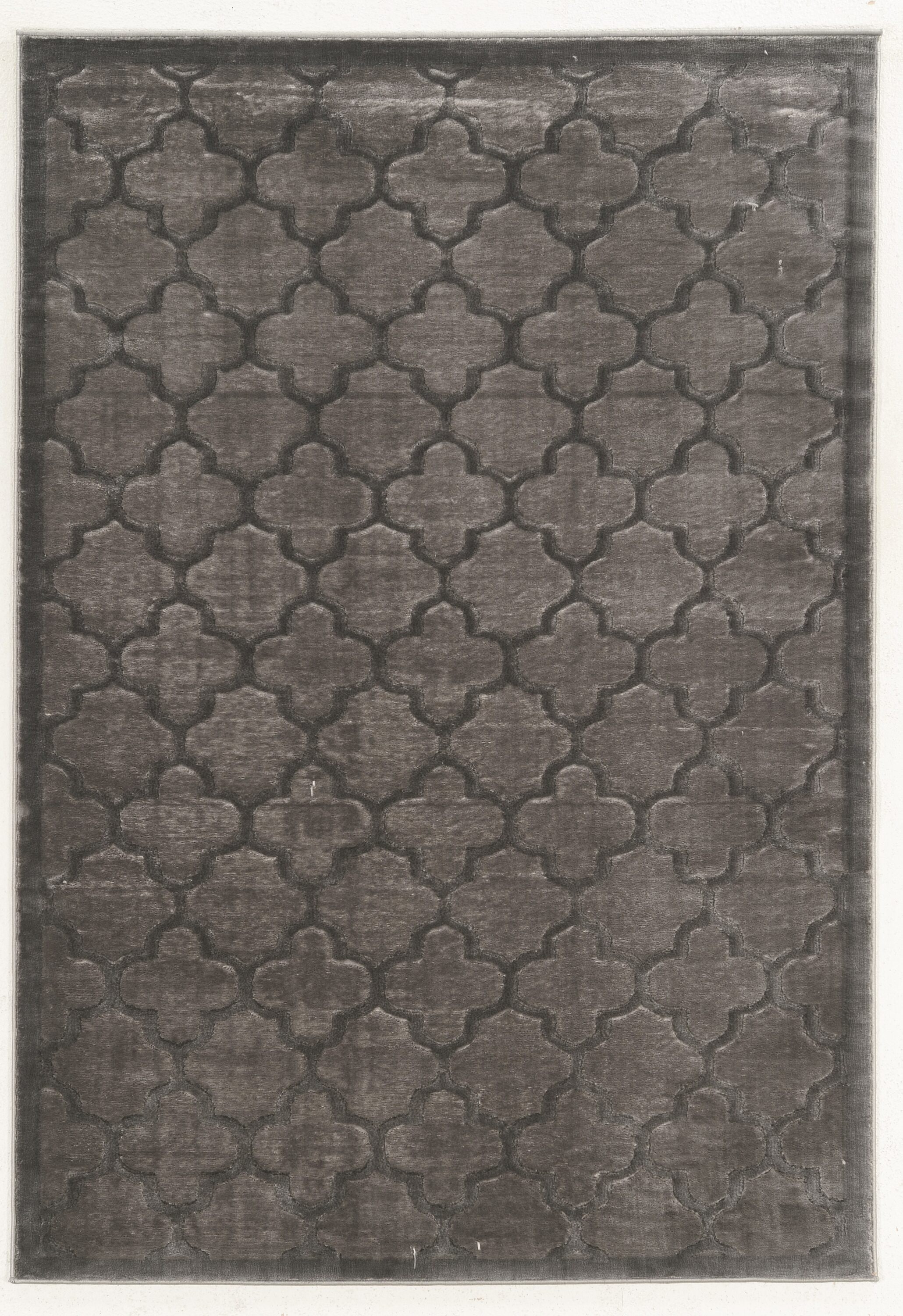 Linon RUGPM1981 Platinum 8 X 11 (ft) Trellis Gray/Light Gray Indoor Geometric Area Rug