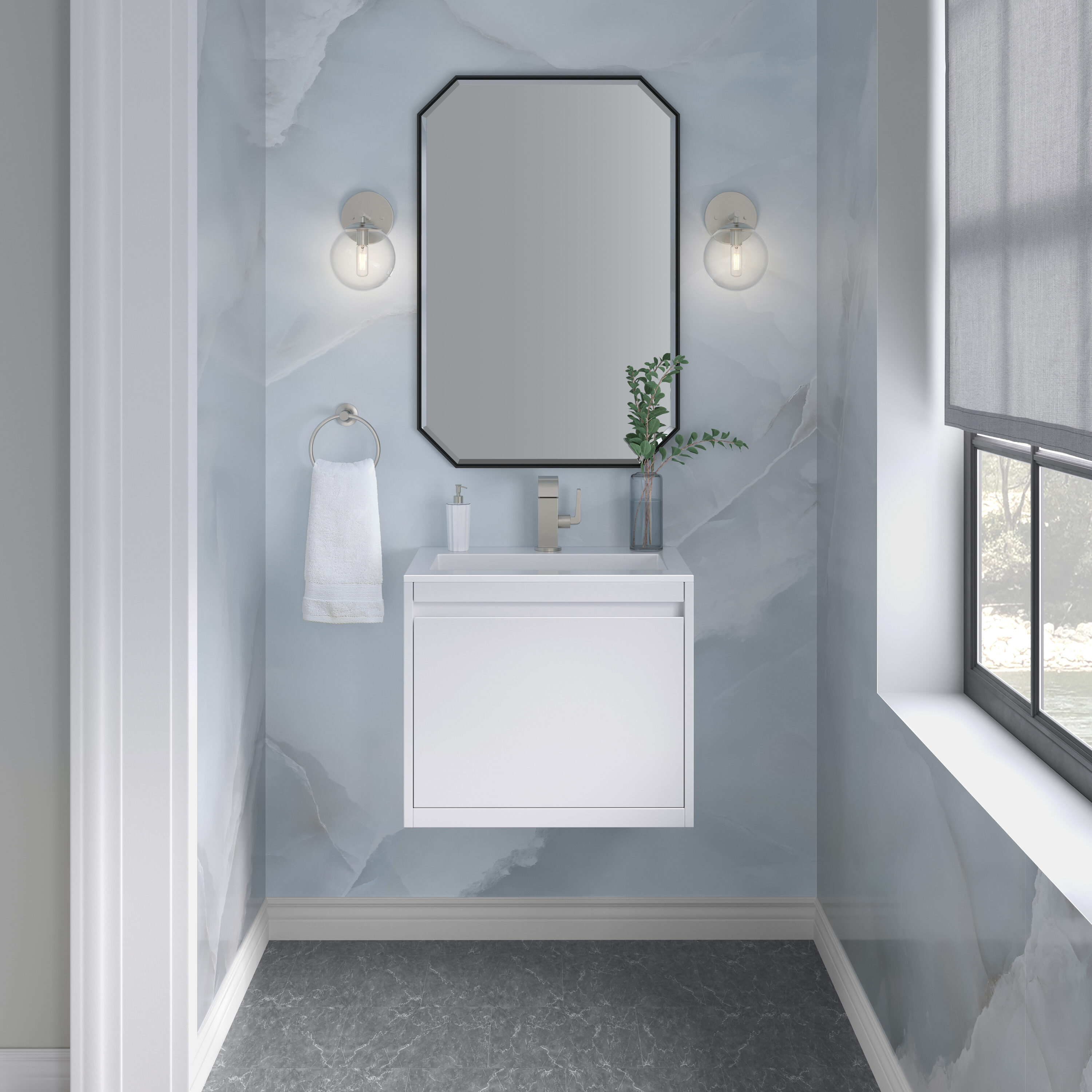 James Martin Vanities 805-V23.6-GW-BN-GW Bath-Vanity-Combo - View #3