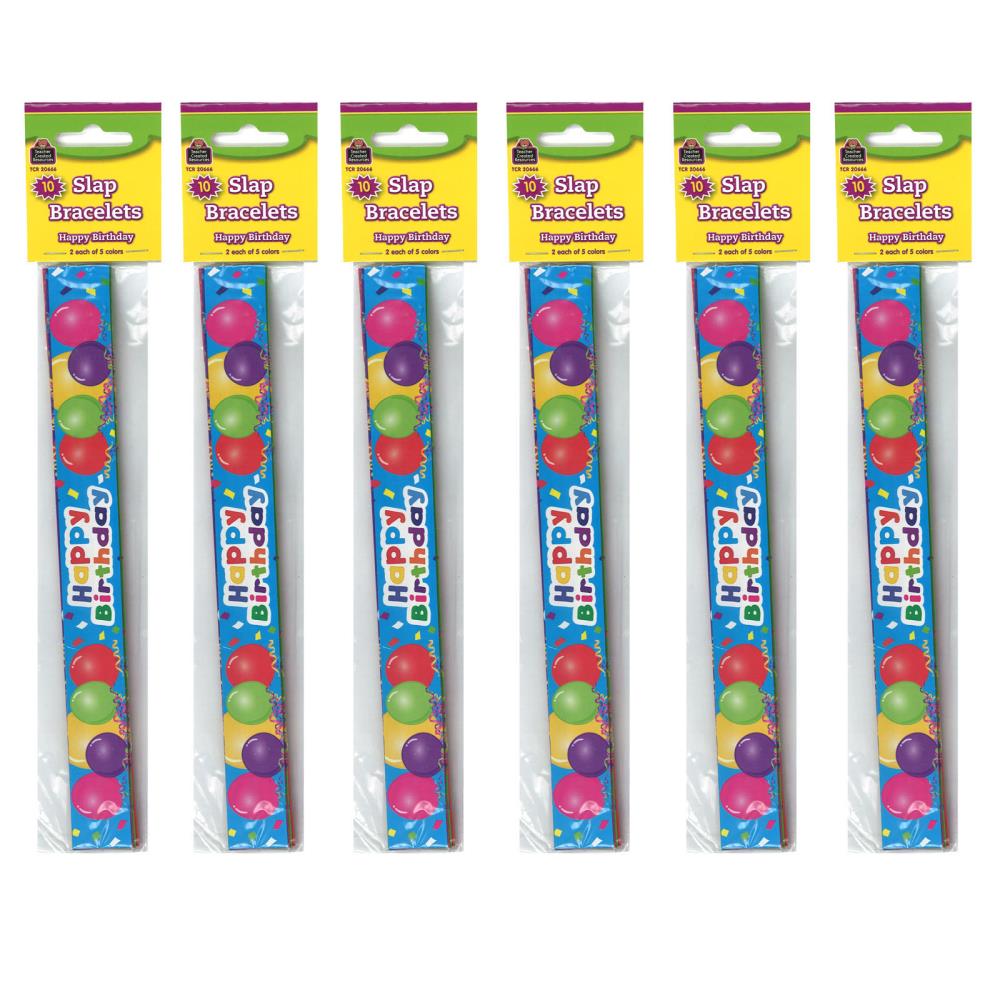 Teacher Created Resources Happy Birthday Balloons Slap Bracelets, 10 ...