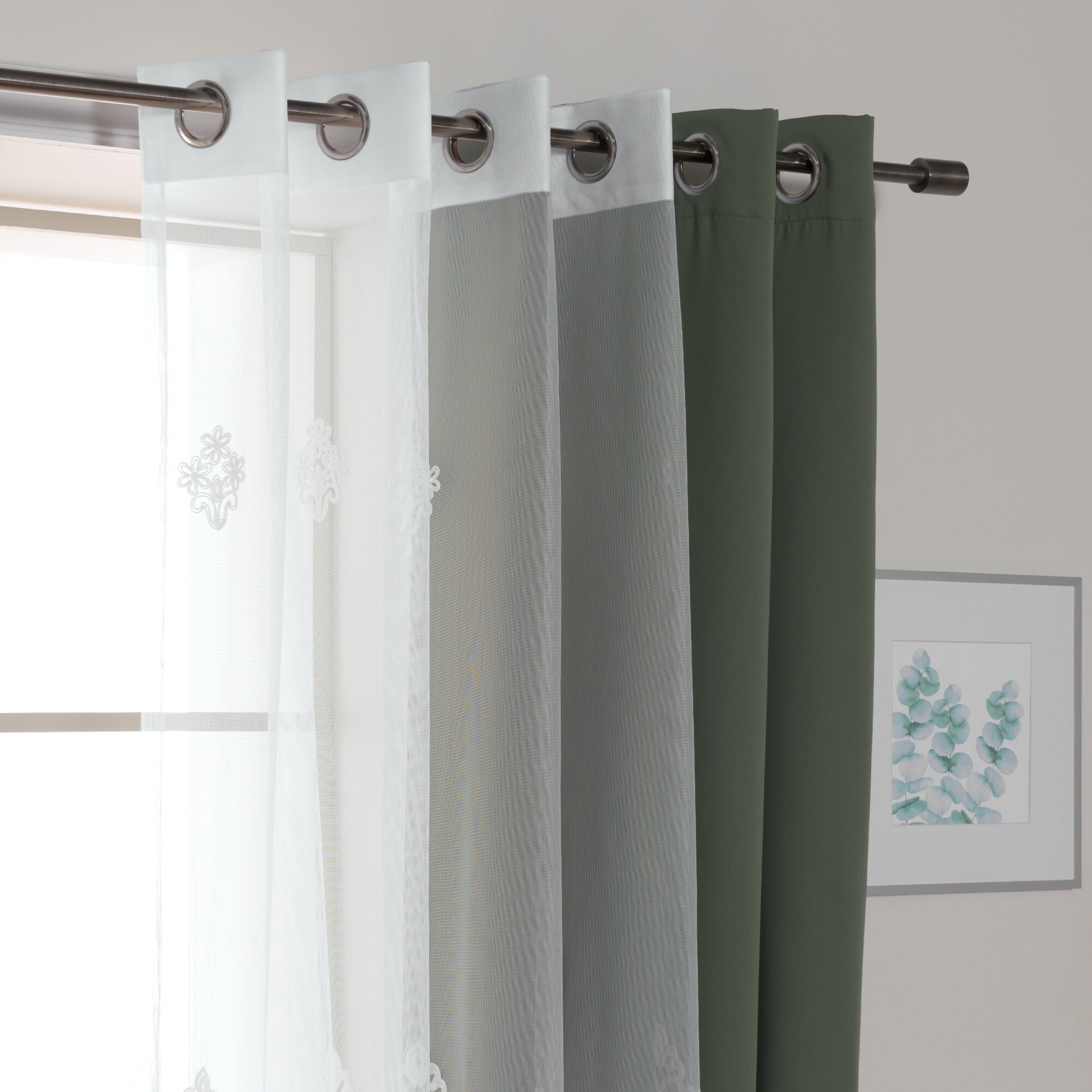 Best Home Fashion MM-DAMAS-96-MOSS curtains - View #4