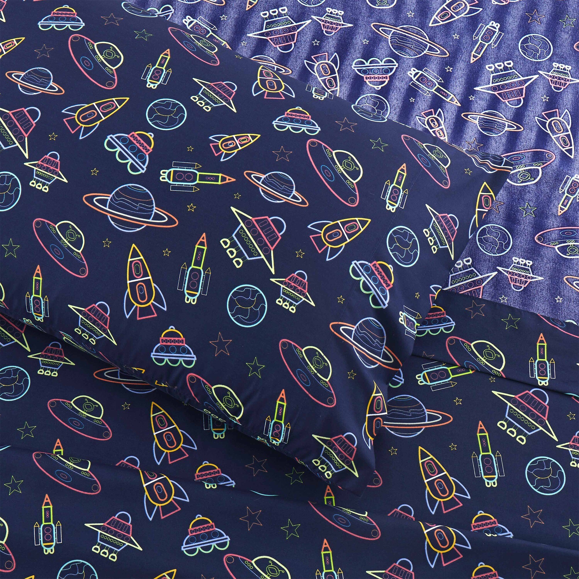 Sweet Home Collection LOW-KID-NEONSPC-FL Sheet-Sets - View #5