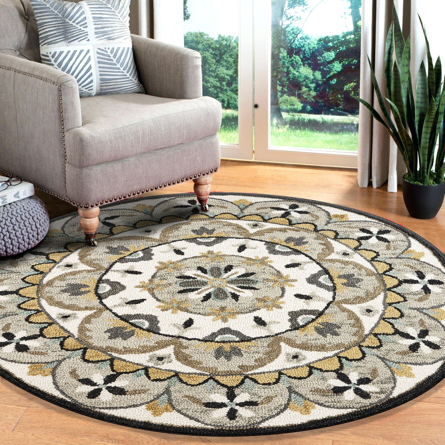 LR Home DAZZL54100IGY60RD rugs - View #6