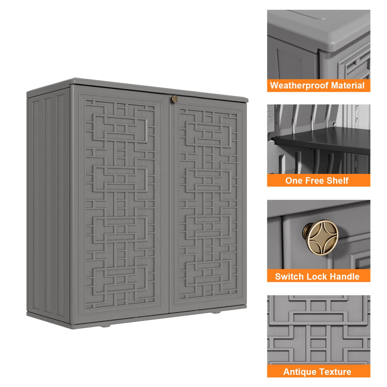 WELLFOR TATY0518 Small-Outdoor-Storage - View #5