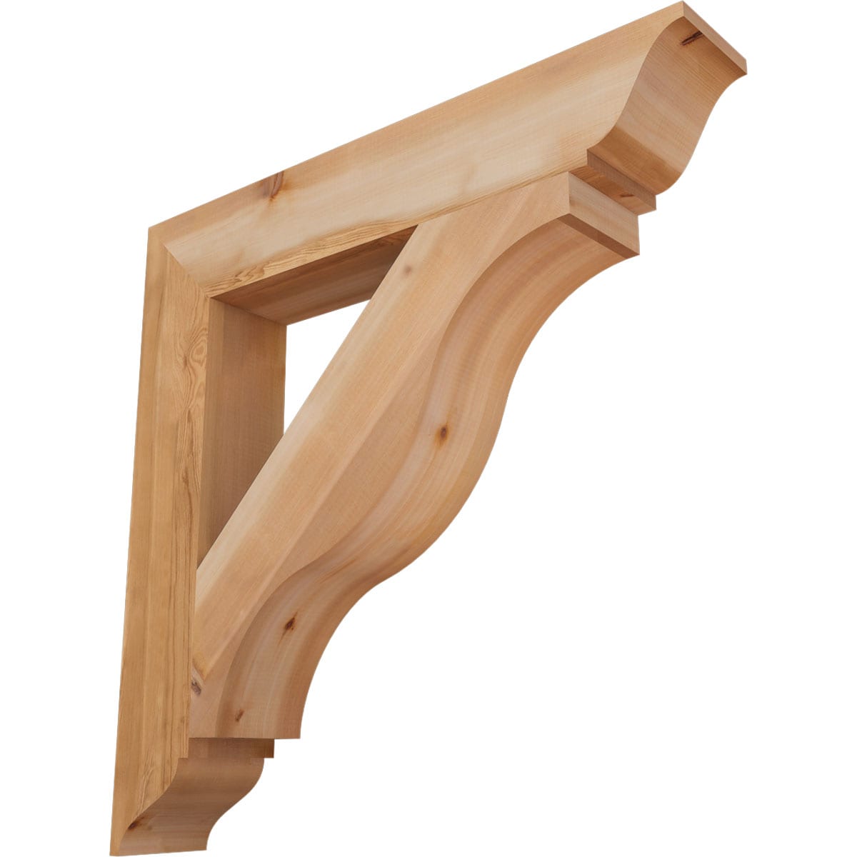 Ekena Millwork BKT06X36X36FST01SWR Funston traditional smooth 5-1/2-in x 36-in x 36-in Western red cedar Brown Wood Standard bracket